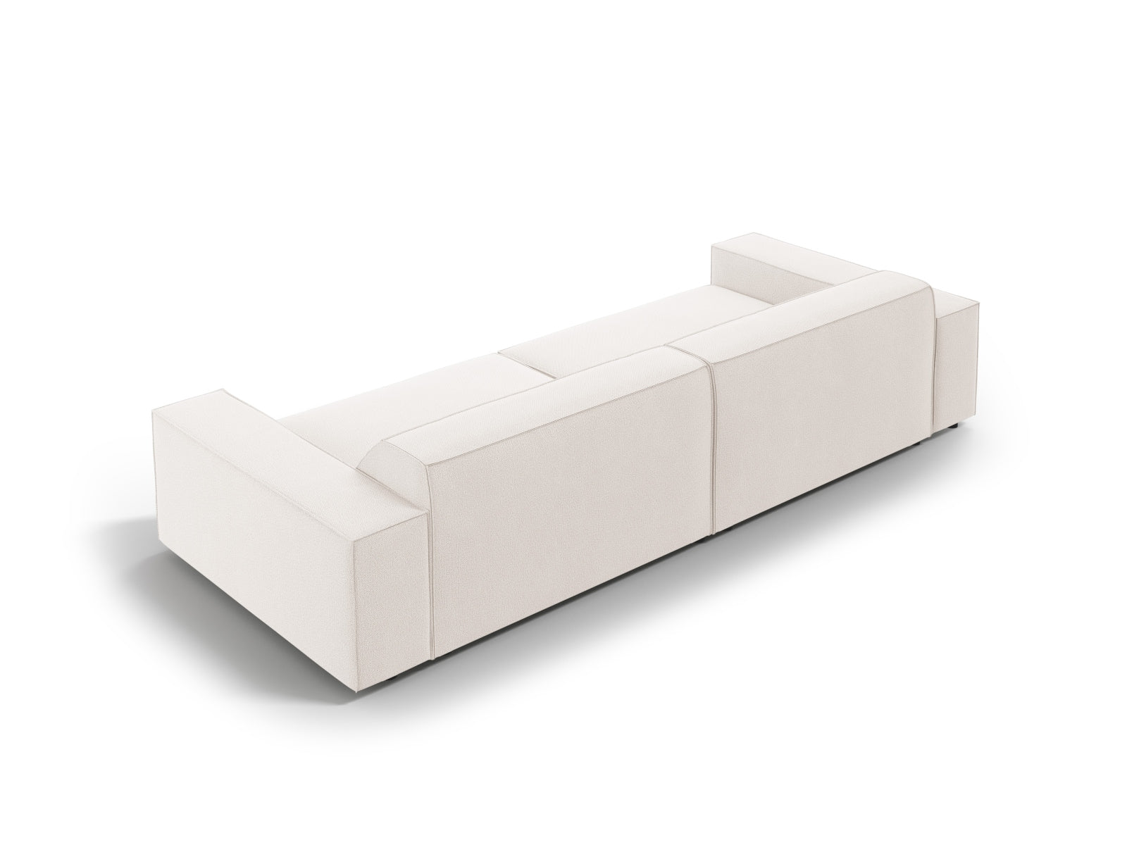 Stilvolles 3-Sitzer Sofa Jodie in sanftem Beige, perfekt für zeitgemäße Interieurs, präsentiert in einem ansprechenden Wohnambiente.
