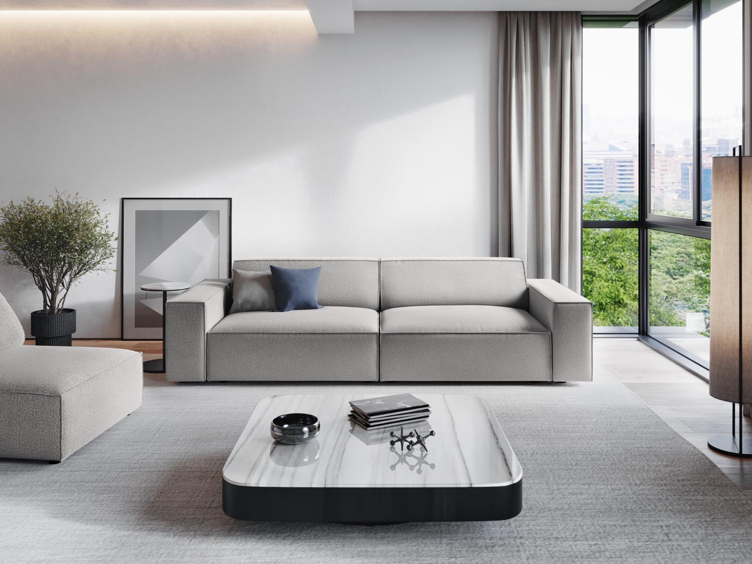 Entdecken Sie das Jodie Modulares Sofa 3 Sitzer von Micadoni – stilvoll, bequem und anpassbar für Ihr modernes Zuhause.