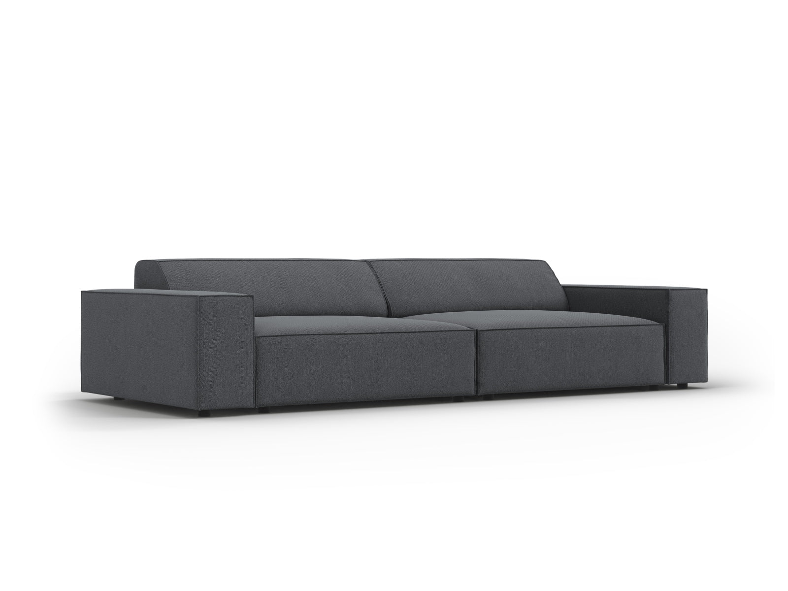 Modulares 3-Sitzer Sofa Jodie in edlem Dunkelgrau, perfekt für zeitgemäße Einrichtungskonzepte, stilvoll in Szene gesetzt.