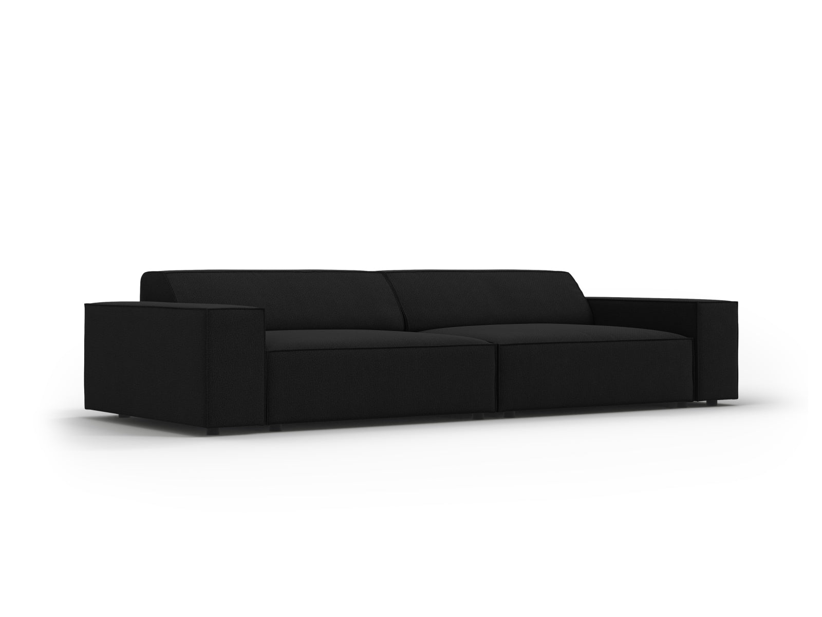 Modulares 3-Sitzer Sofa Jodie in zeitlosem Schwarz, perfekt für stilvolle Einrichtungskonzepte und gemütliche Wohnzimmer von Micadoni.