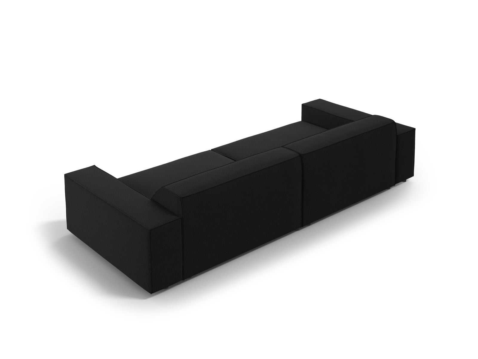 Stilvolles 3-Sitzer Sofa Jodie in zeitlosem Schwarz, perfekt für zeitgemäße Wohnkonzepte und flexible Raumgestaltungen von Micadoni.