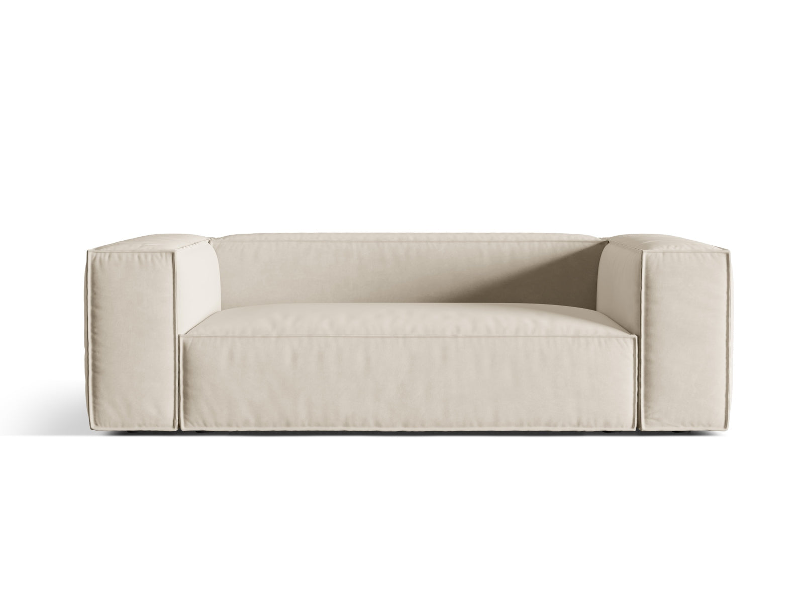 Nuria Velour Sofa 3 Sitzer in Beige präsentiert im Onlineshop von KAQTU Design AG. 3er Sofa ist von Micadoni