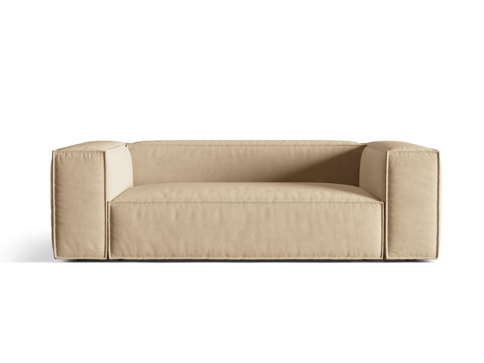 Nuria Velour Sofa 3 Sitzer in Nude präsentiert im Onlineshop von KAQTU Design AG. 3er Sofa ist von Micadoni