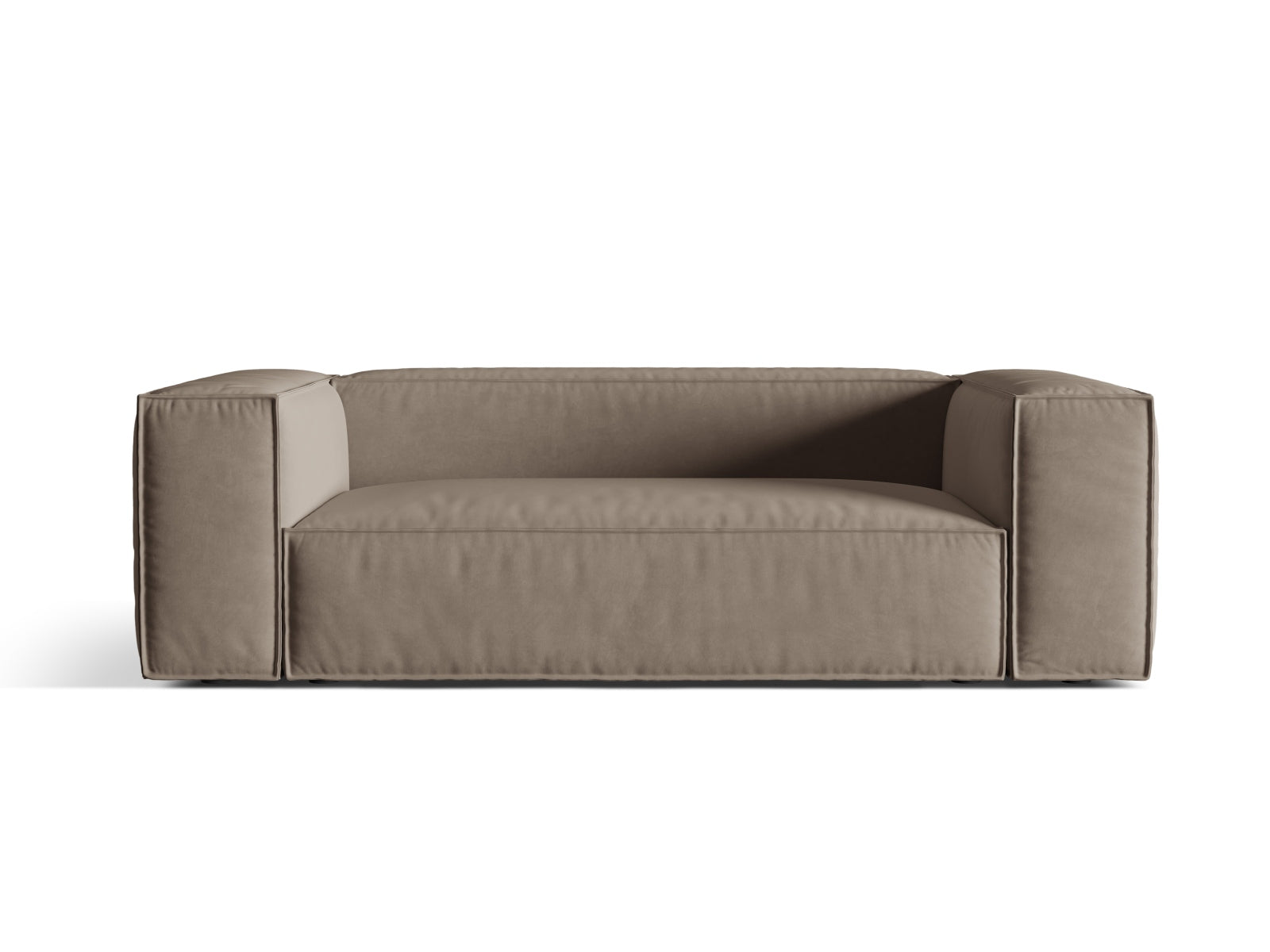 Nuria Velour Sofa 3 Sitzer in Warm grey präsentiert im Onlineshop von KAQTU Design AG. 3er Sofa ist von Micadoni