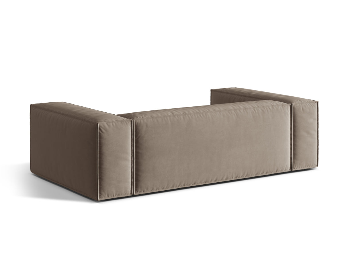 Nuria Velour Sofa 3 Sitzer in Warm grey-Paris präsentiert im Onlineshop von KAQTU Design AG. 3er Sofa ist von Micadoni