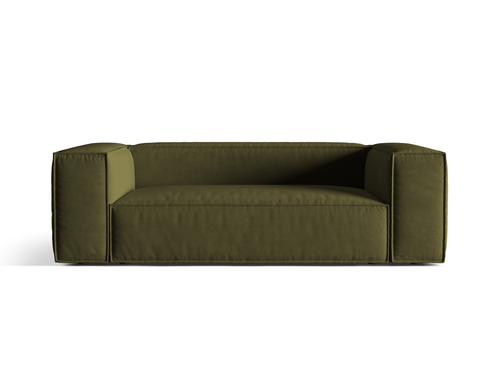 Nuria Velour Sofa 3 Sitzer in Moss Green Melange präsentiert im Onlineshop von KAQTU Design AG. 3er Sofa ist von Micadoni