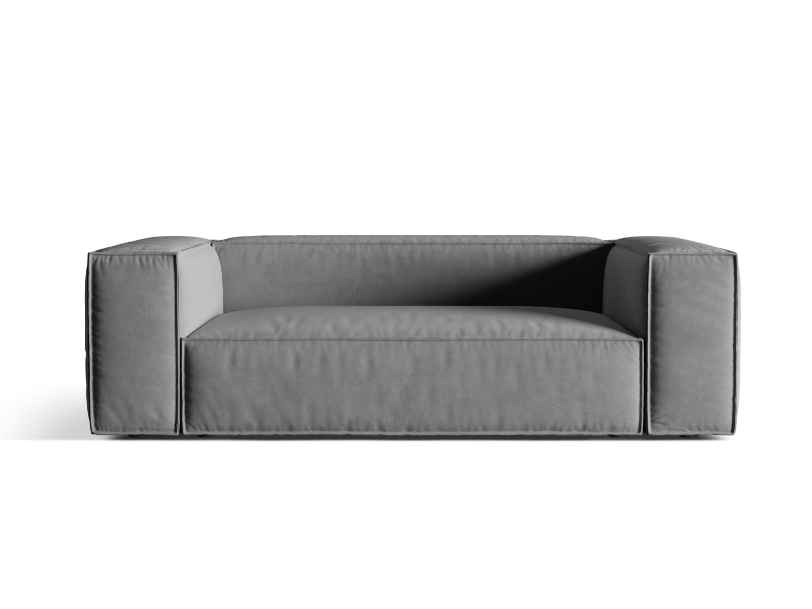 Nuria Velour Sofa 3 Sitzer in Grey präsentiert im Onlineshop von KAQTU Design AG. 3er Sofa ist von Micadoni
