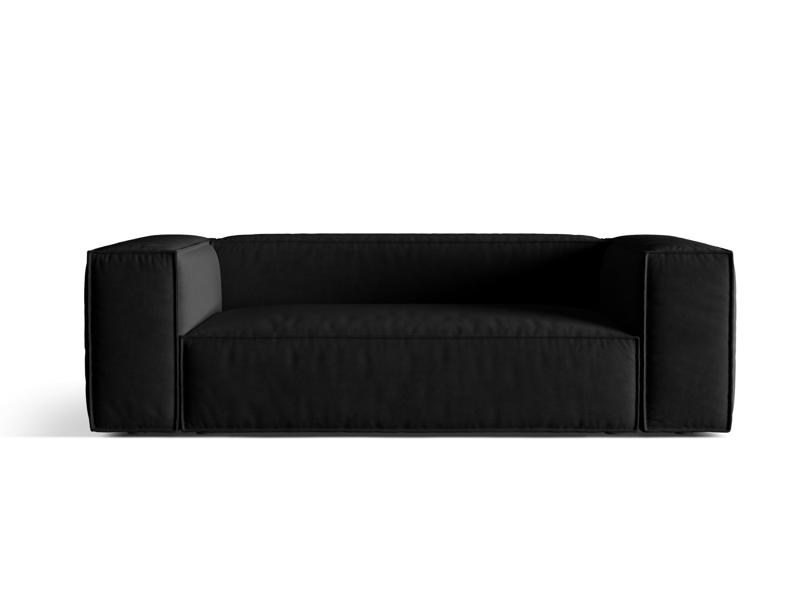 Nuria Velour Sofa 3 Sitzer in Black präsentiert im Onlineshop von KAQTU Design AG. 3er Sofa ist von Micadoni