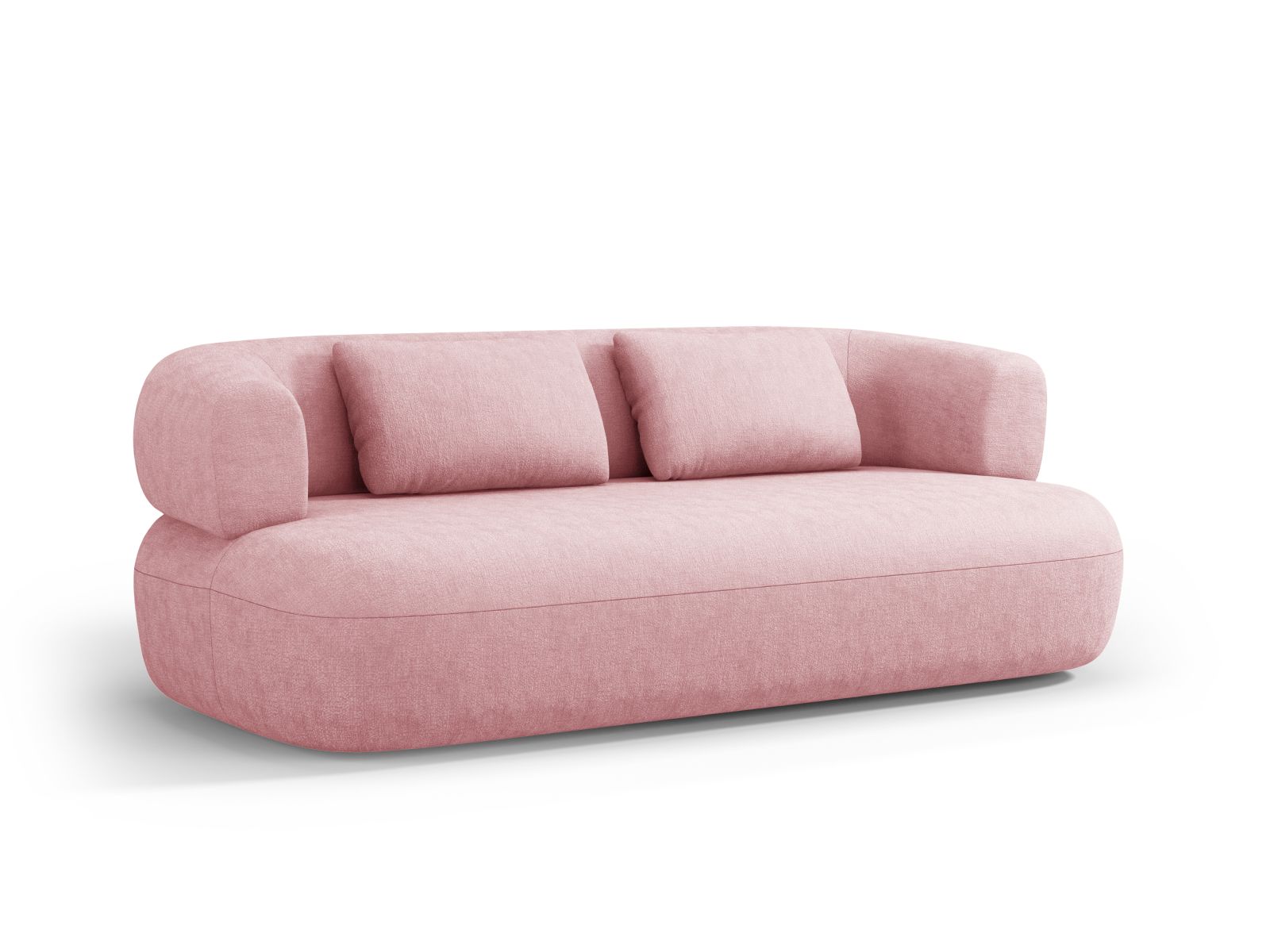Elegantes 3-Sitzer Sofa Jenny in sanftem Pink, ideal für stilvolle Wohnräume. Hochwertige Verarbeitung von Micadoni.