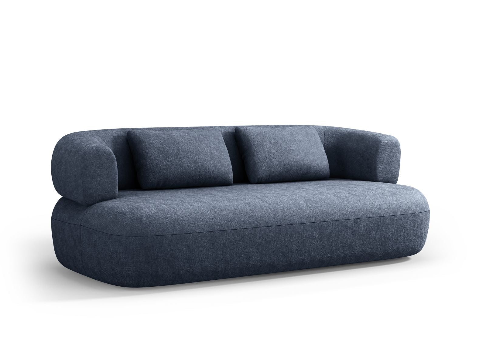 Elegantes 3-Sitzer Sofa Jenny in Dunkelblau, ideal für stilvolle Wohnräume, erhältlich bei KAQTU Design AG.