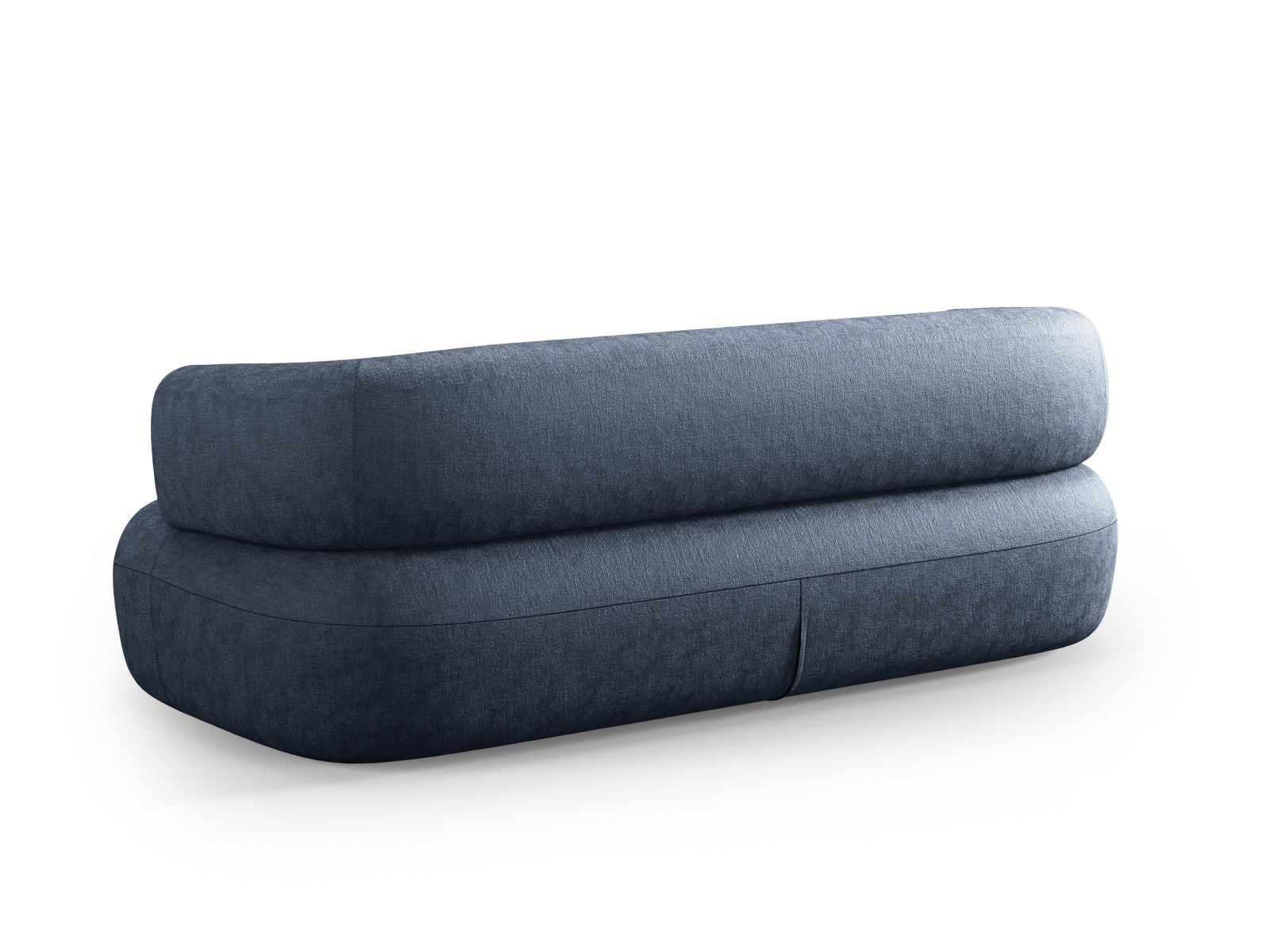 Modernes 3-Sitzer Sofa Jenny in tiefem Blau, perfekt für gemütliche Wohnzimmer und stilvolle Einrichtung, erhältlich bei KAQTU.