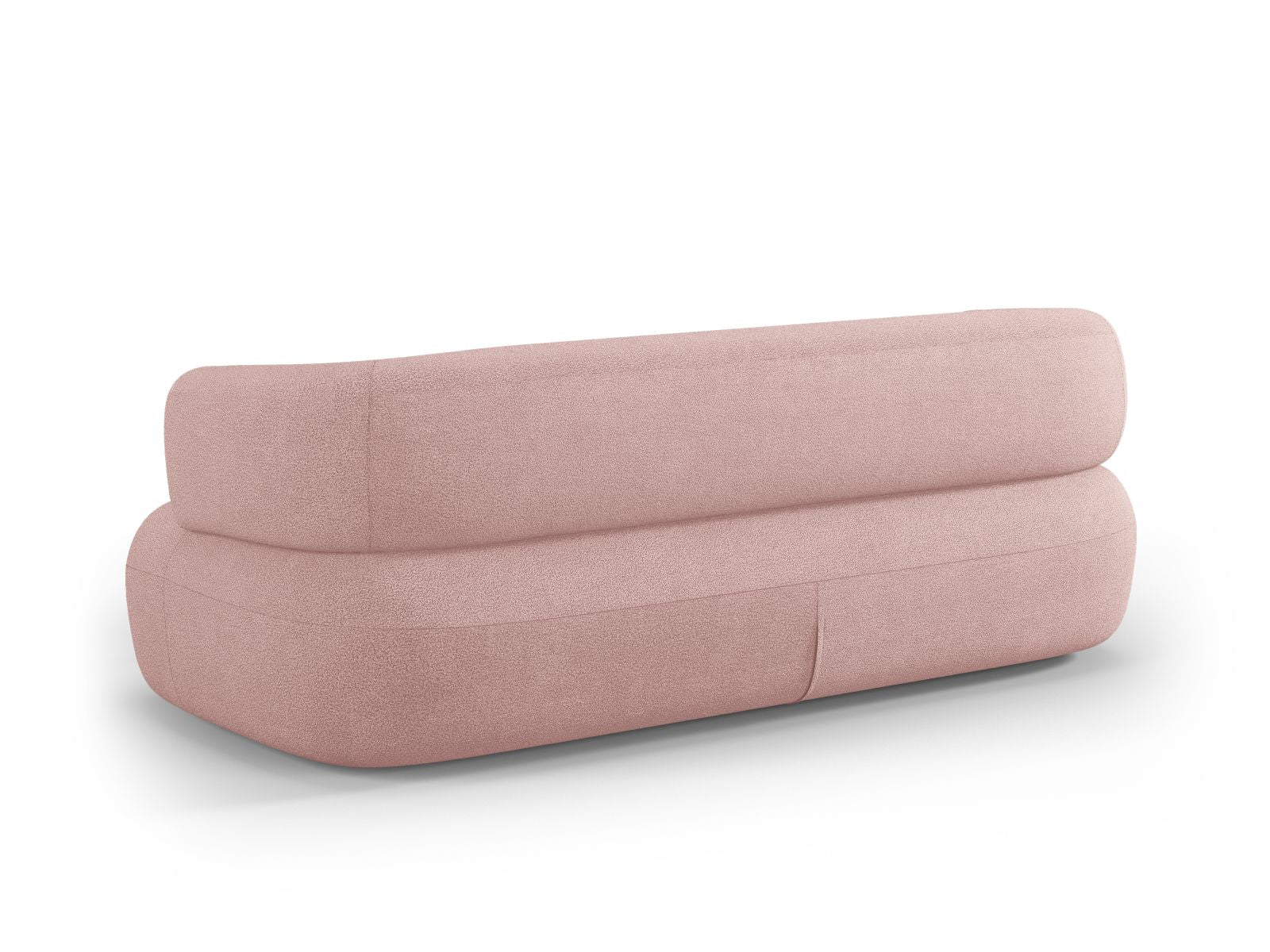 Modernes 3-Sitzer Sofa Jenny in zartem Powder Pink, perfekt für gemütliche Wohnzimmer. Hochwertige Materialien und stilvolles Design von Micadoni.