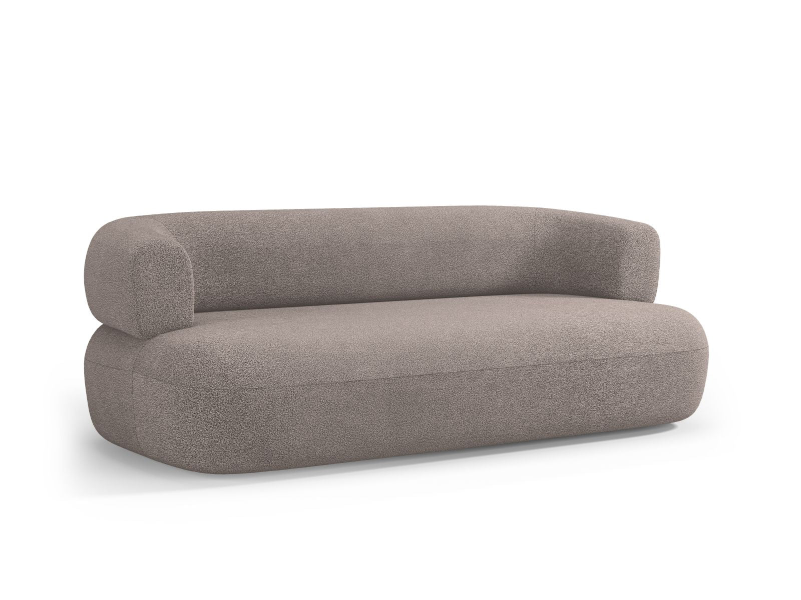Elegantes 3-Sitzer Sofa Jenny in warmem Braun, ideal für stilvolle Wohnräume und entspannte Abende, erhältlich bei KAQTU.