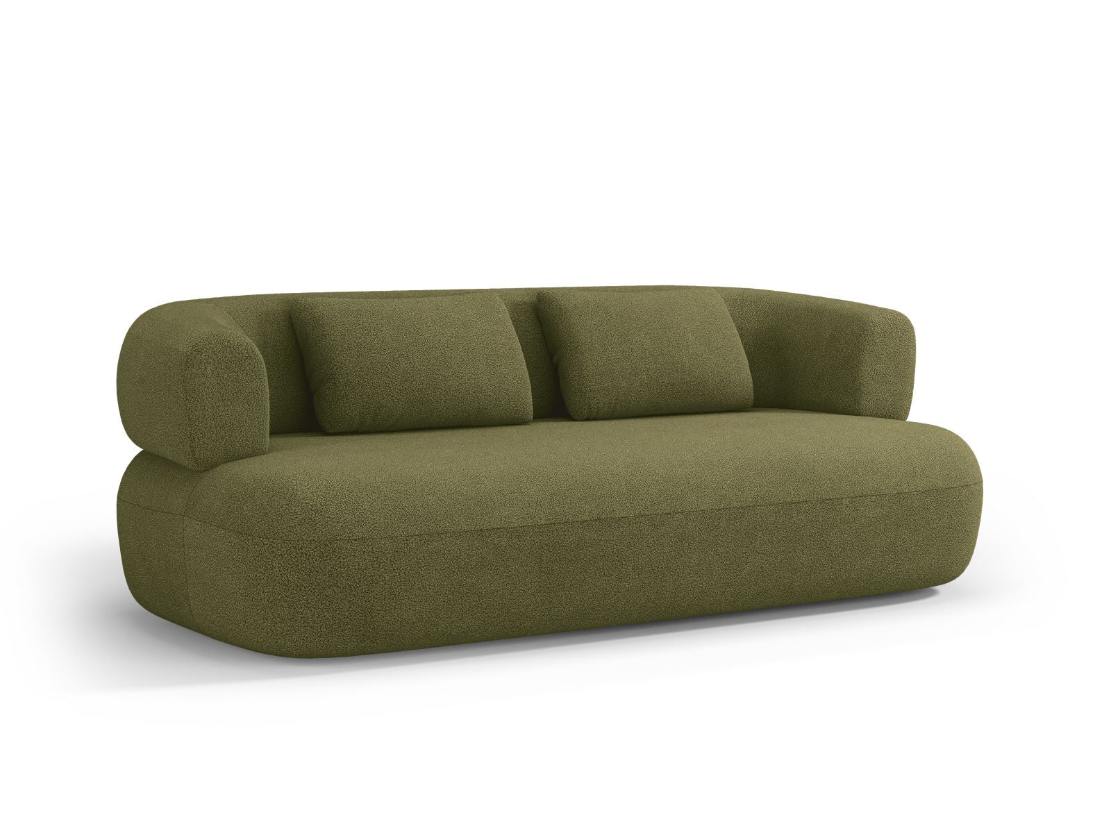 Elegantes 3-Sitzer Sofa Jenny in stilvollem Grün, ideal für moderne Wohnräume, erhältlich bei KAQTU Design AG.