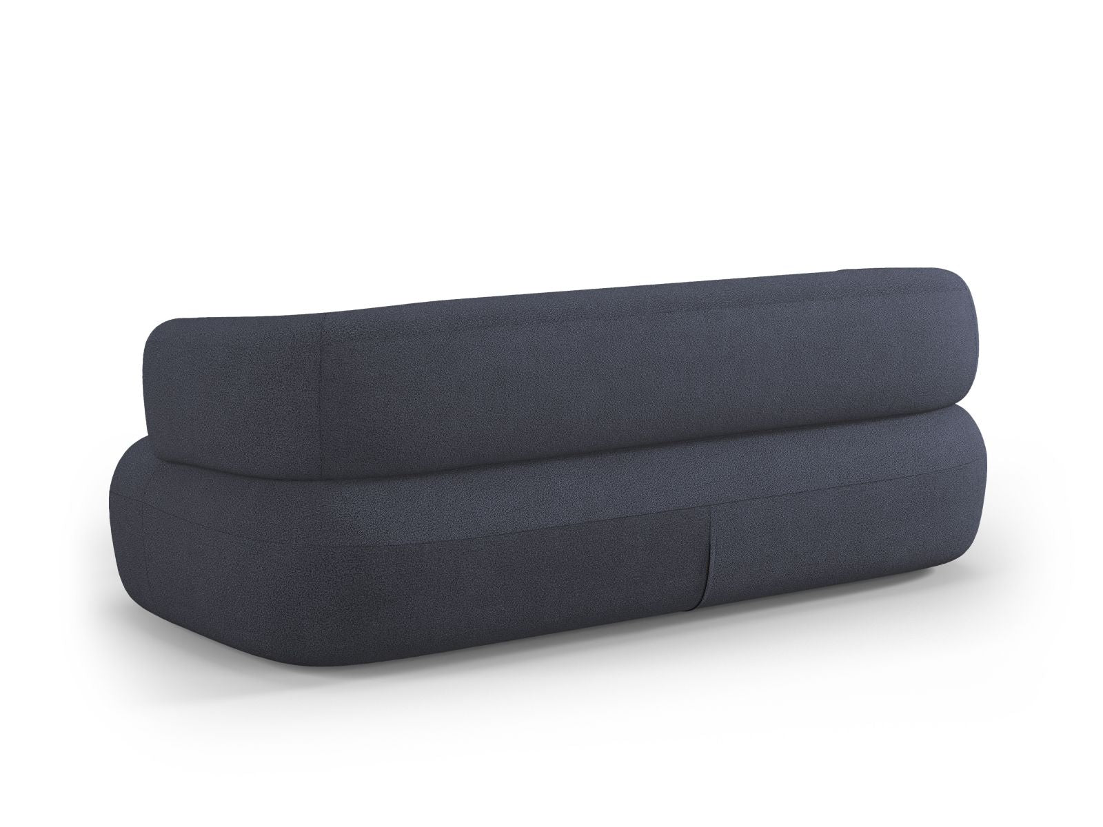 Modernes 3-Sitzer Sofa Jenny in tiefem Blau, vereint Stil und Gemütlichkeit, perfekt für jedes zeitgenössische Zuhause.