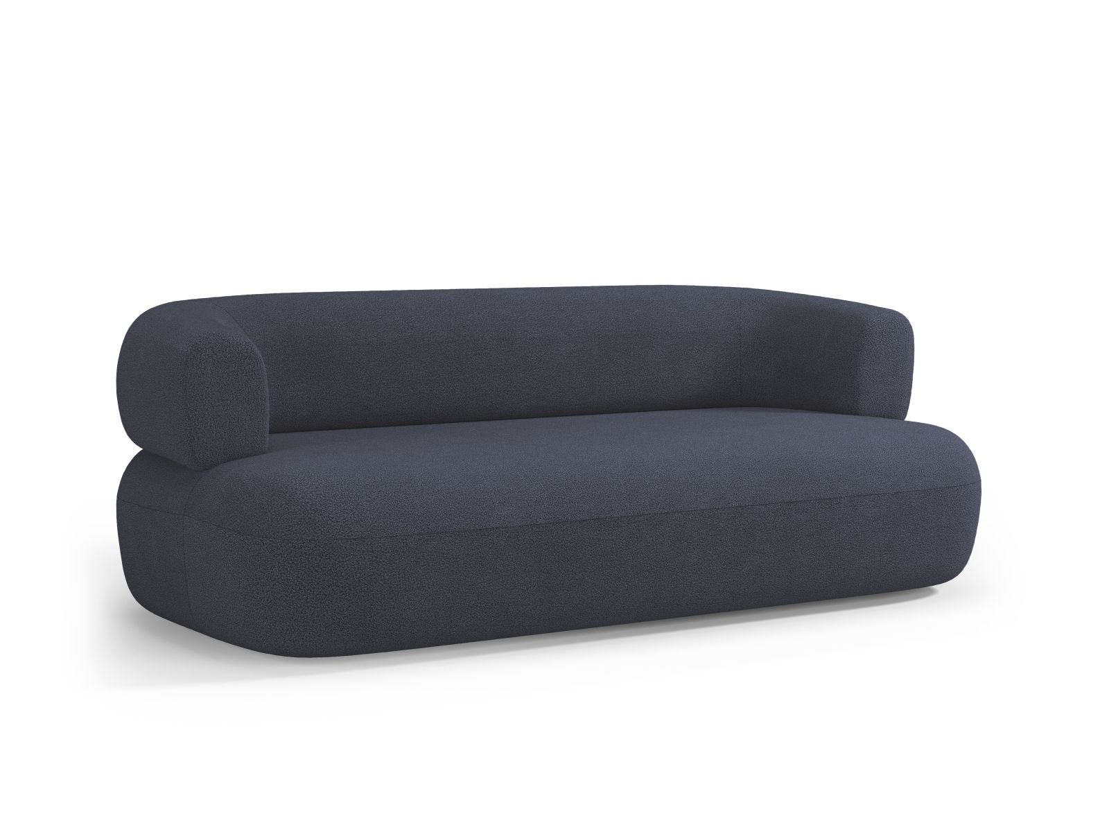 Elegantes 3-Sitzer Sofa Jenny in edlem Blau, bietet Komfort und modernes Design, ideal für stilvolle Wohnräume.