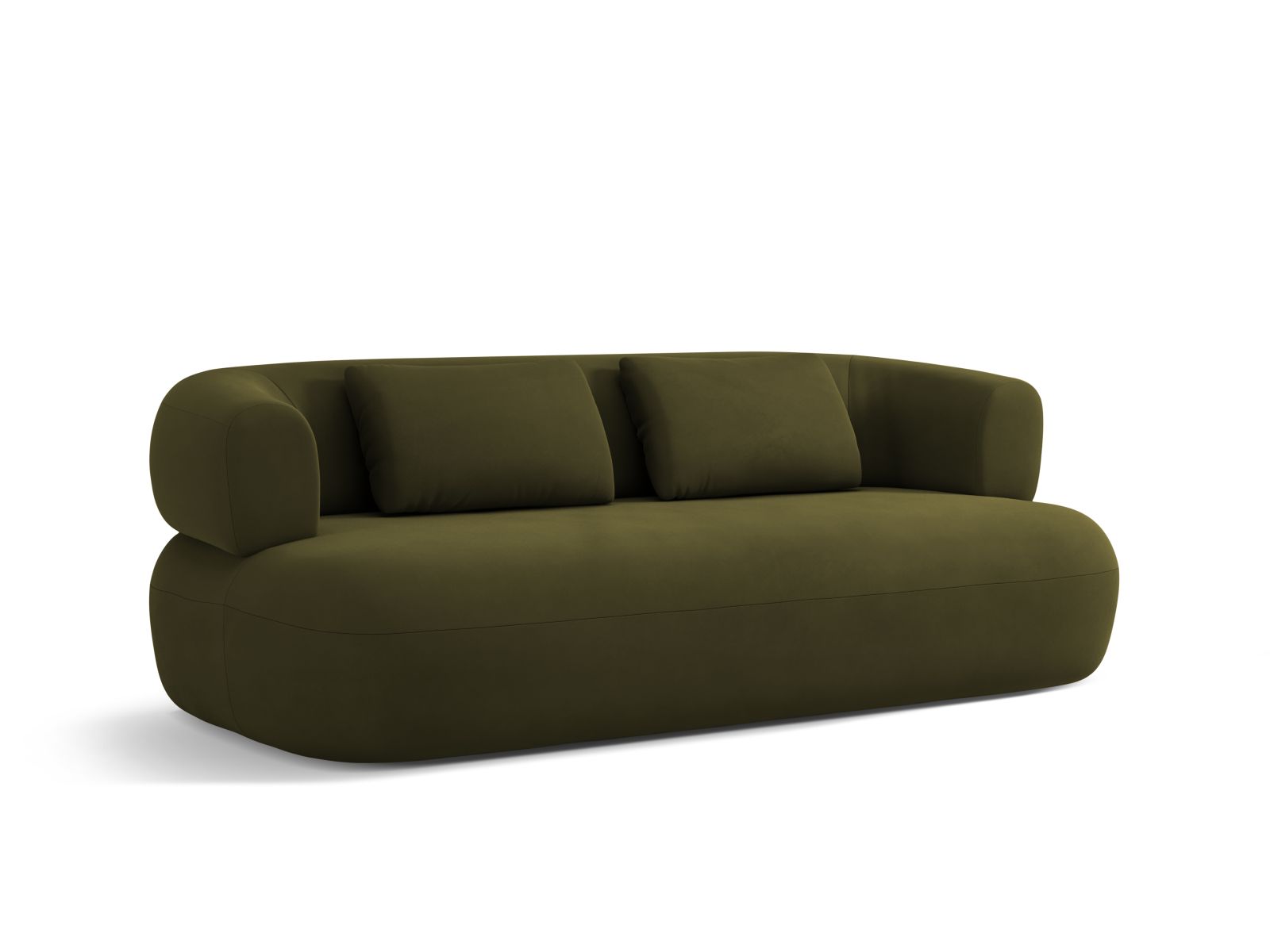 Elegantes 3-Sitzer Sofa Jenny in stilvollem Green-Salvador, ideal für moderne Wohnräume, erhältlich bei KAQTU Design AG.