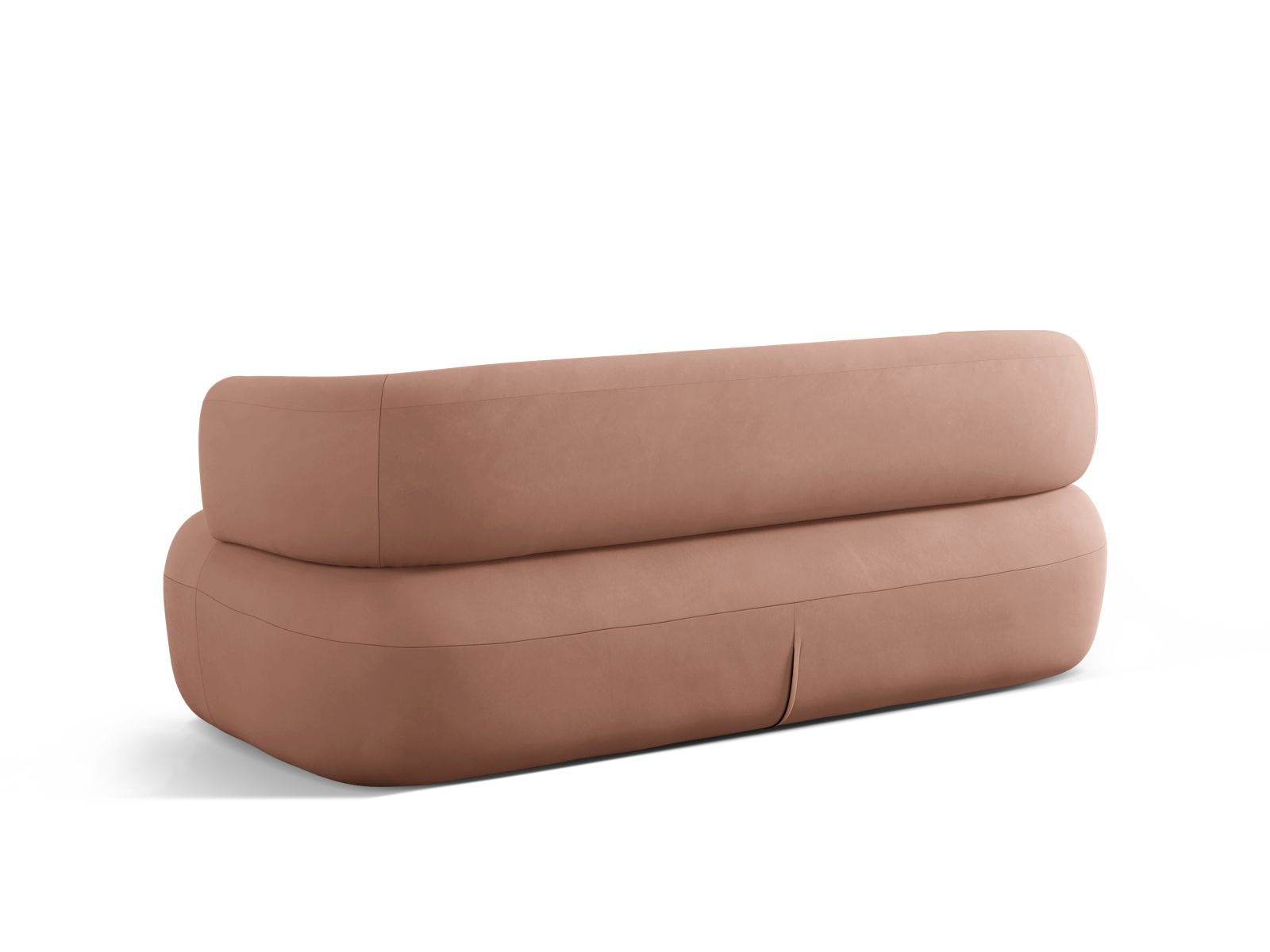Elegantes 3-Sitzer Sofa Jenny in warmem Terracotta, ideal für einladende Wohnräume und geschmackvolle Akzente.