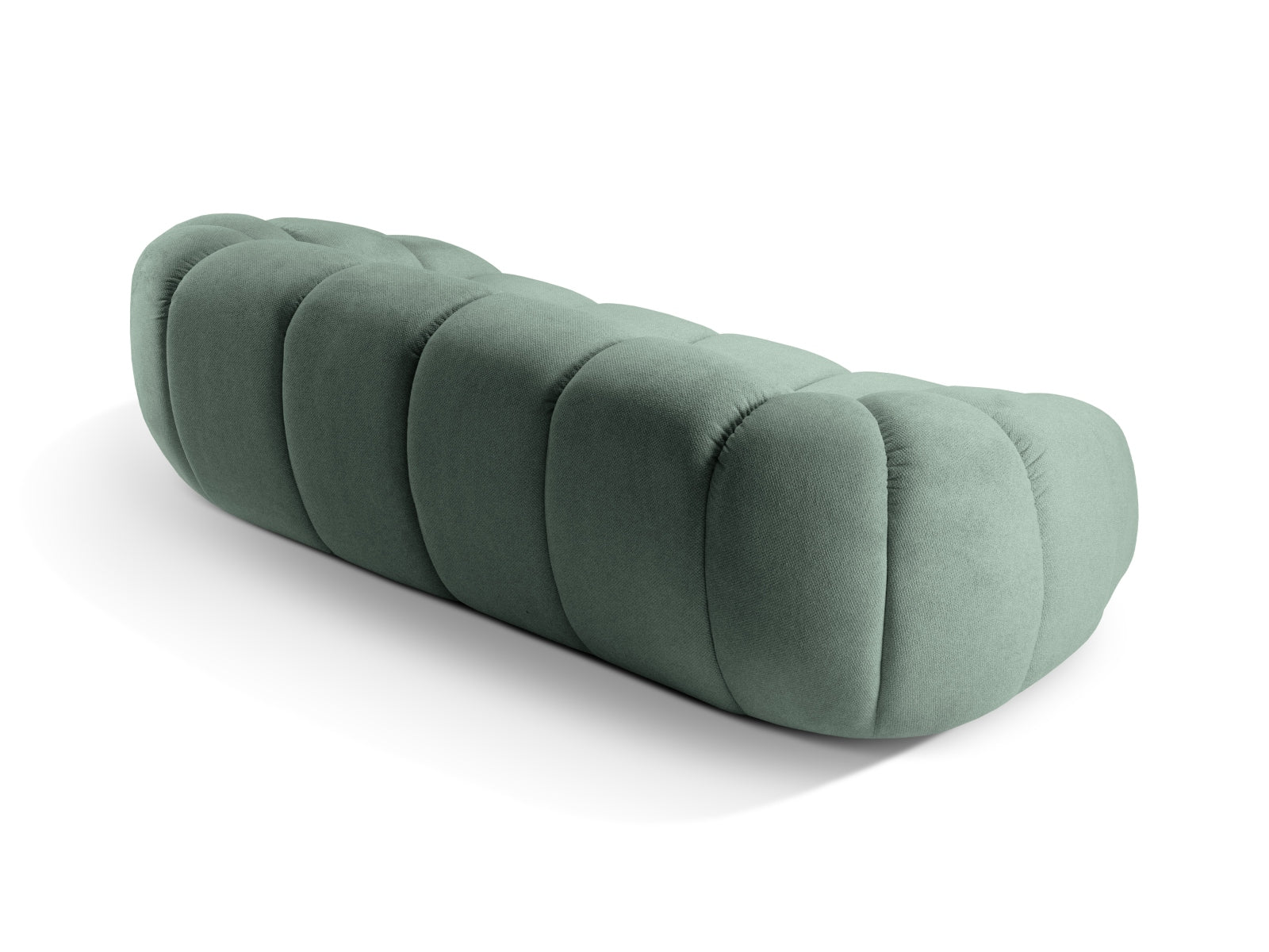Elegantes 3-Sitzer Sofa "Diana" in sanftem Mint-Bubble, ideal für gemütliche Abende und stilvolle Einrichtung.