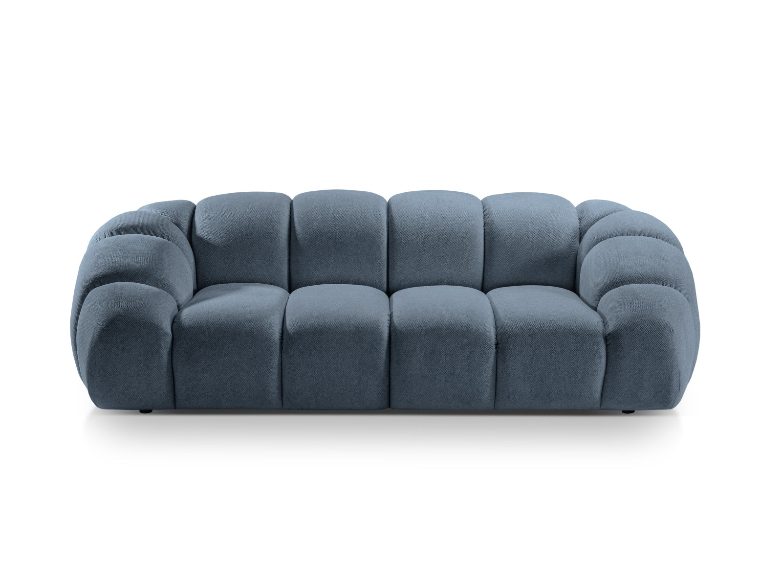 Elegantes 3-Sitzer Sofa Diana in modischem Blue Jeans-Bubble, ideal für gemütliche Abende und stilvolle Einrichtung.