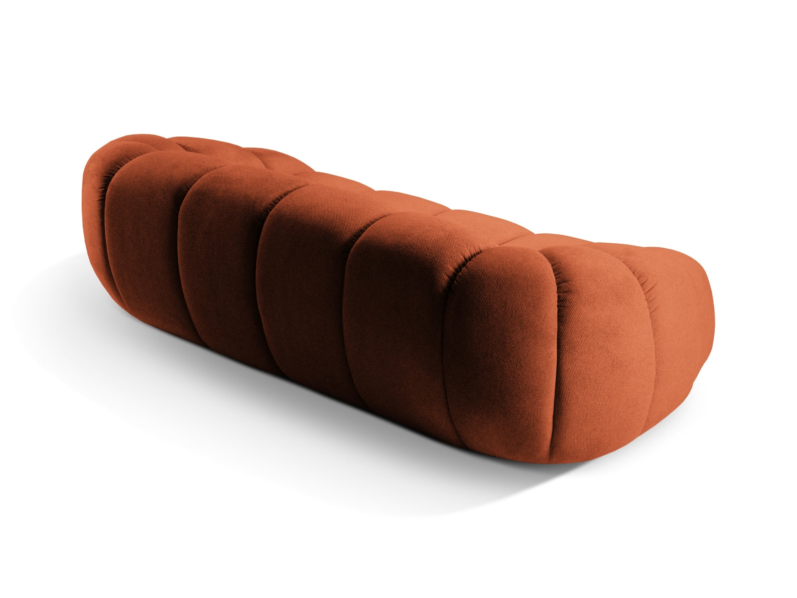 Stilvolles 3-Sitzer Sofa "Diana" in ansprechendem Terracotta, perfekt für einladende Wohnräume und gesellige Abende.