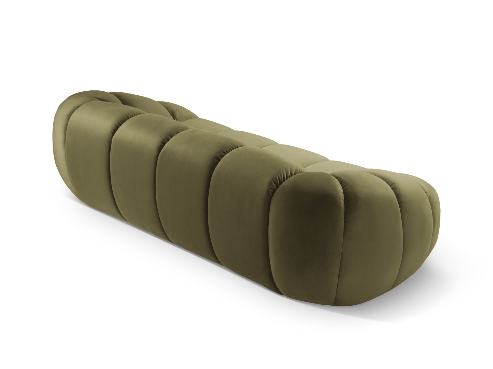 Elegantes 3-Sitzer Sofa Diana aus weichem Velours, ideal für stilvolle Wohnräume und entspannte Stunden von Micadoni.