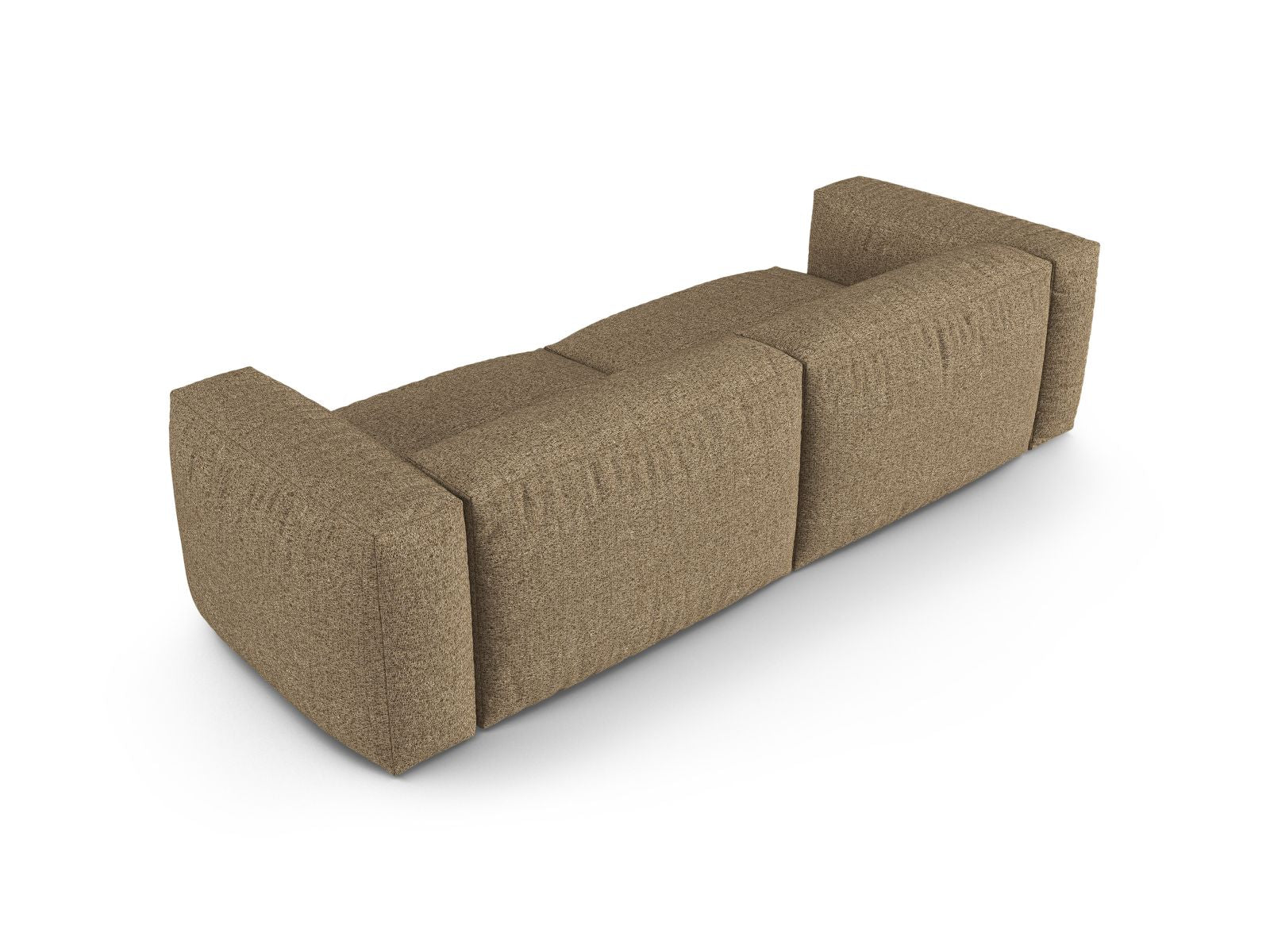 Elegantes XL 3-Sitzer Sofa Martina in sanftem Cappuccino, ideal für moderne Wohnräume und gesellige Stunden mit Freunden.