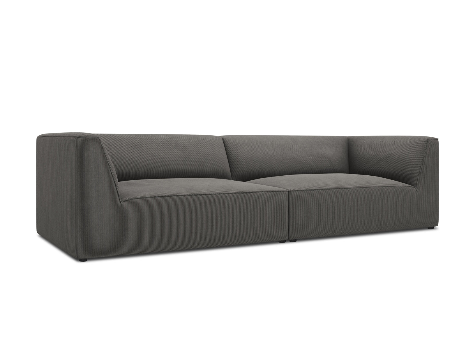 Elegantes Ruby Sofa für 4 Personen in tiefem Grau von Micadoni, ideal für gemütliche Abende und stilvolle Einrichtung.