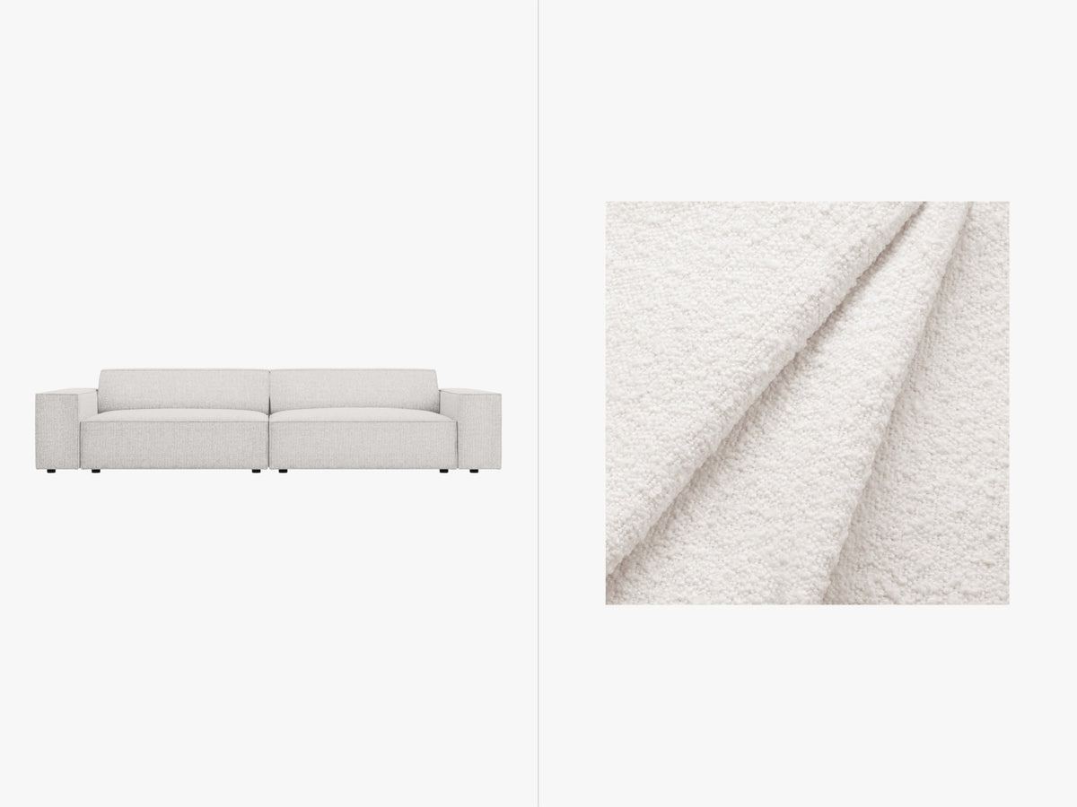 Jodie Boucle modulares Sofa 4 Sitzer in White-Baloo präsentiert im Onlineshop von KAQTU Design AG. 3er Sofa ist von Micadoni