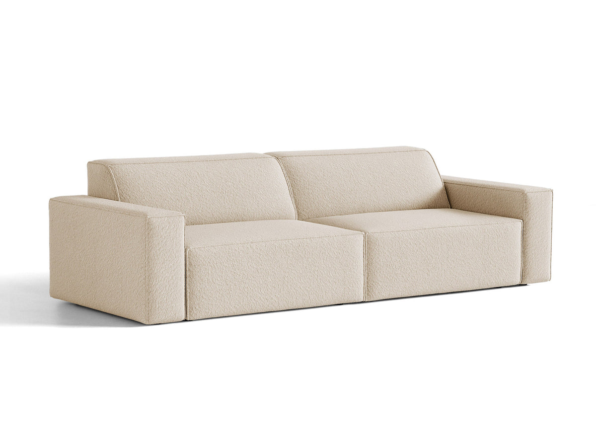 Jodie Boucle modulares Sofa 4 Sitzer in Beige-Baloo präsentiert im Onlineshop von KAQTU Design AG. 4er Sofa ist von Micadoni