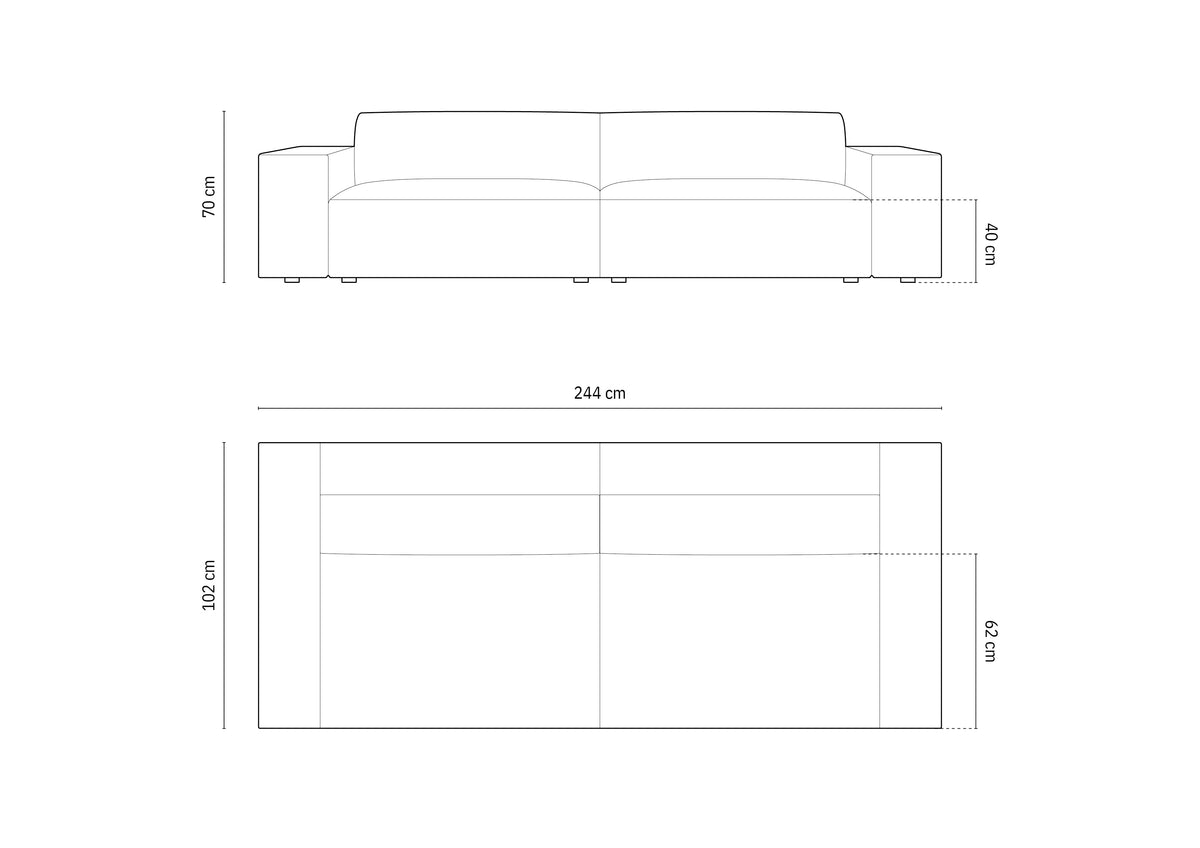 Jodie Boucle modulares Sofa 4 Sitzer in Black-Baloo präsentiert im Onlineshop von KAQTU Design AG. 3er Sofa ist von Micadoni