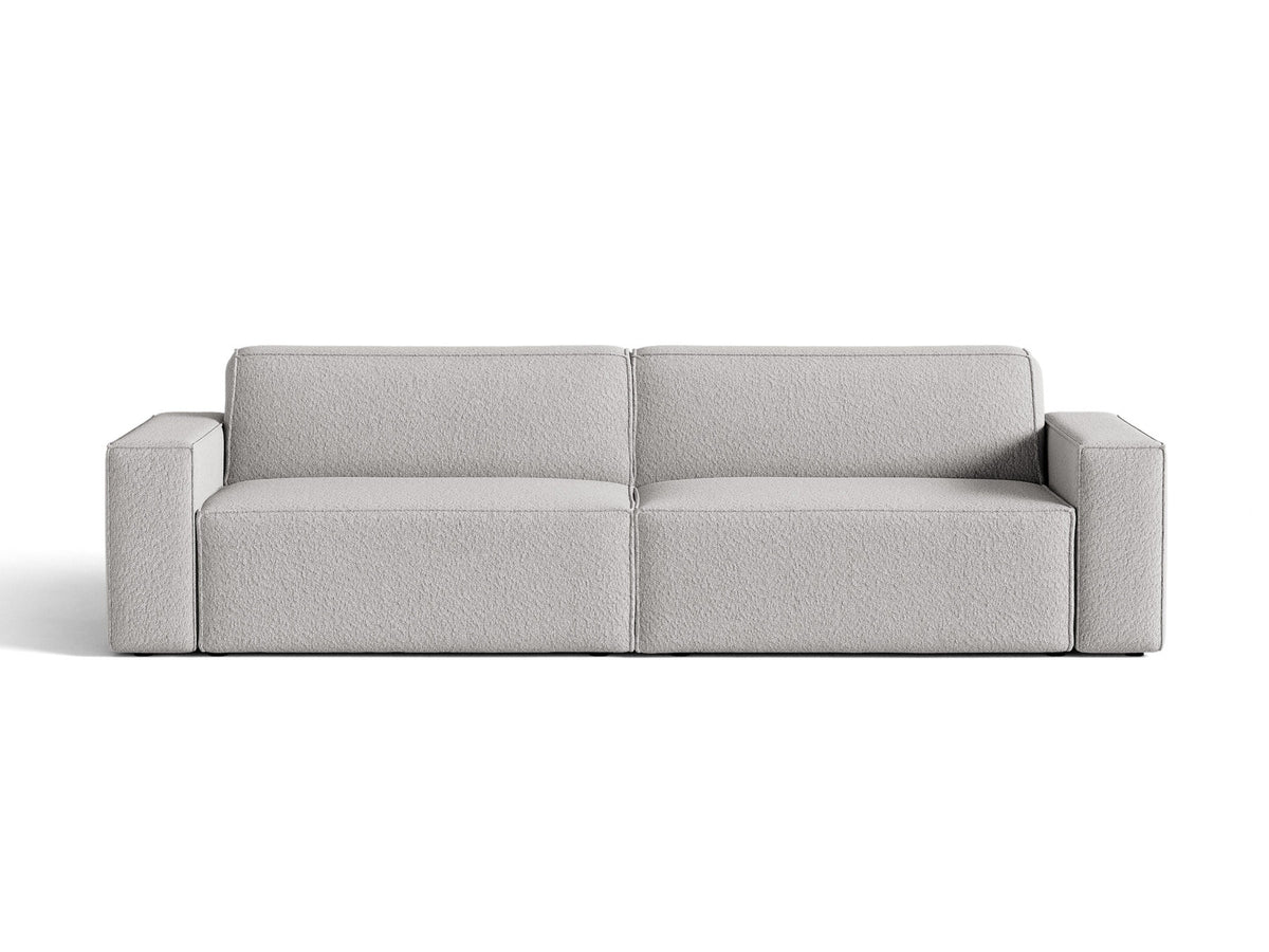 Jodie Boucle modulares Sofa 4 Sitzer in Light Grey-Baloo präsentiert im Onlineshop von KAQTU Design AG. 4er Sofa ist von Micadoni