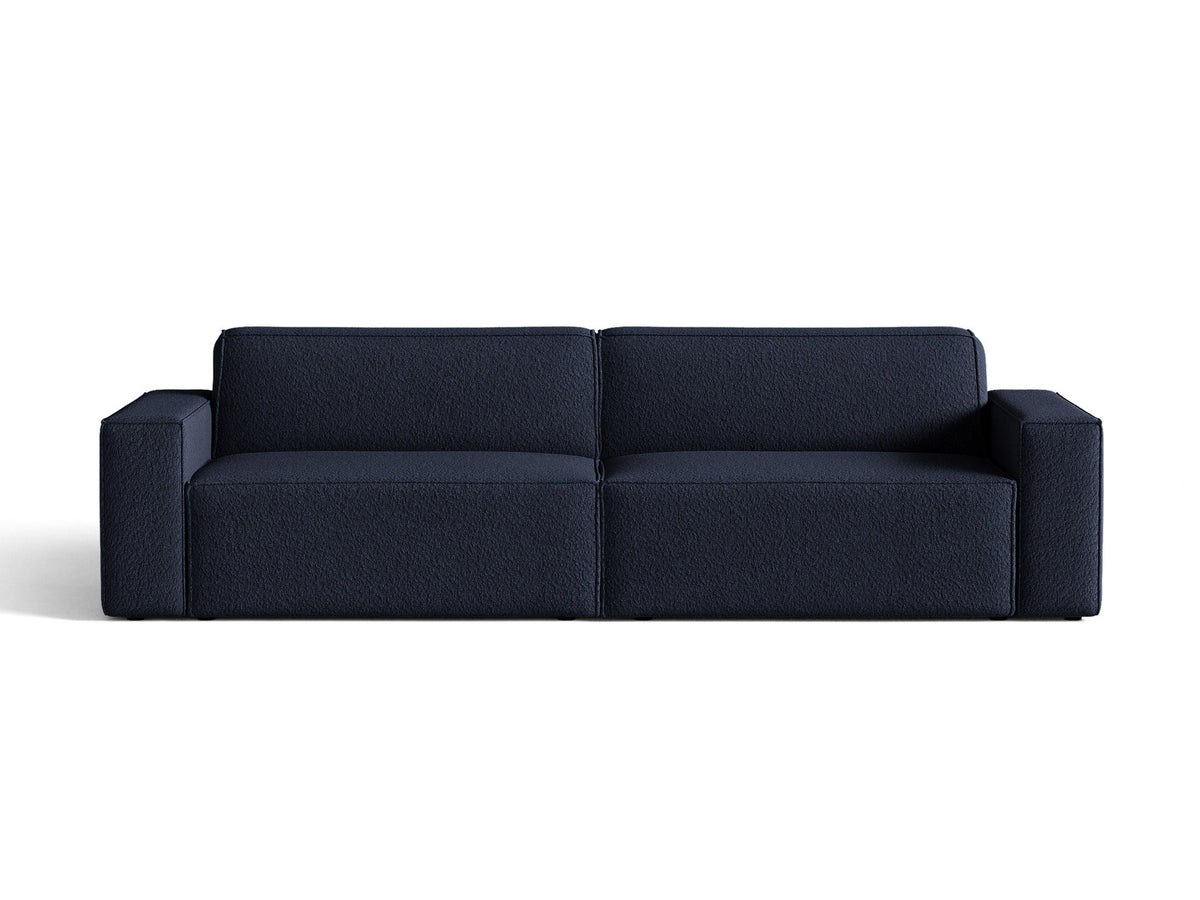 Jodie Boucle modulares Sofa 4 Sitzer in Dark Blue-Baloo präsentiert im Onlineshop von KAQTU Design AG. 4er Sofa ist von Micadoni