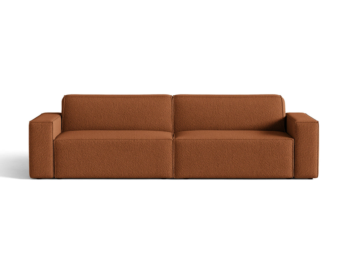 Jodie Boucle modulares Sofa 4 Sitzer in Terracotta-Baloo präsentiert im Onlineshop von KAQTU Design AG. 4er Sofa ist von Micadoni