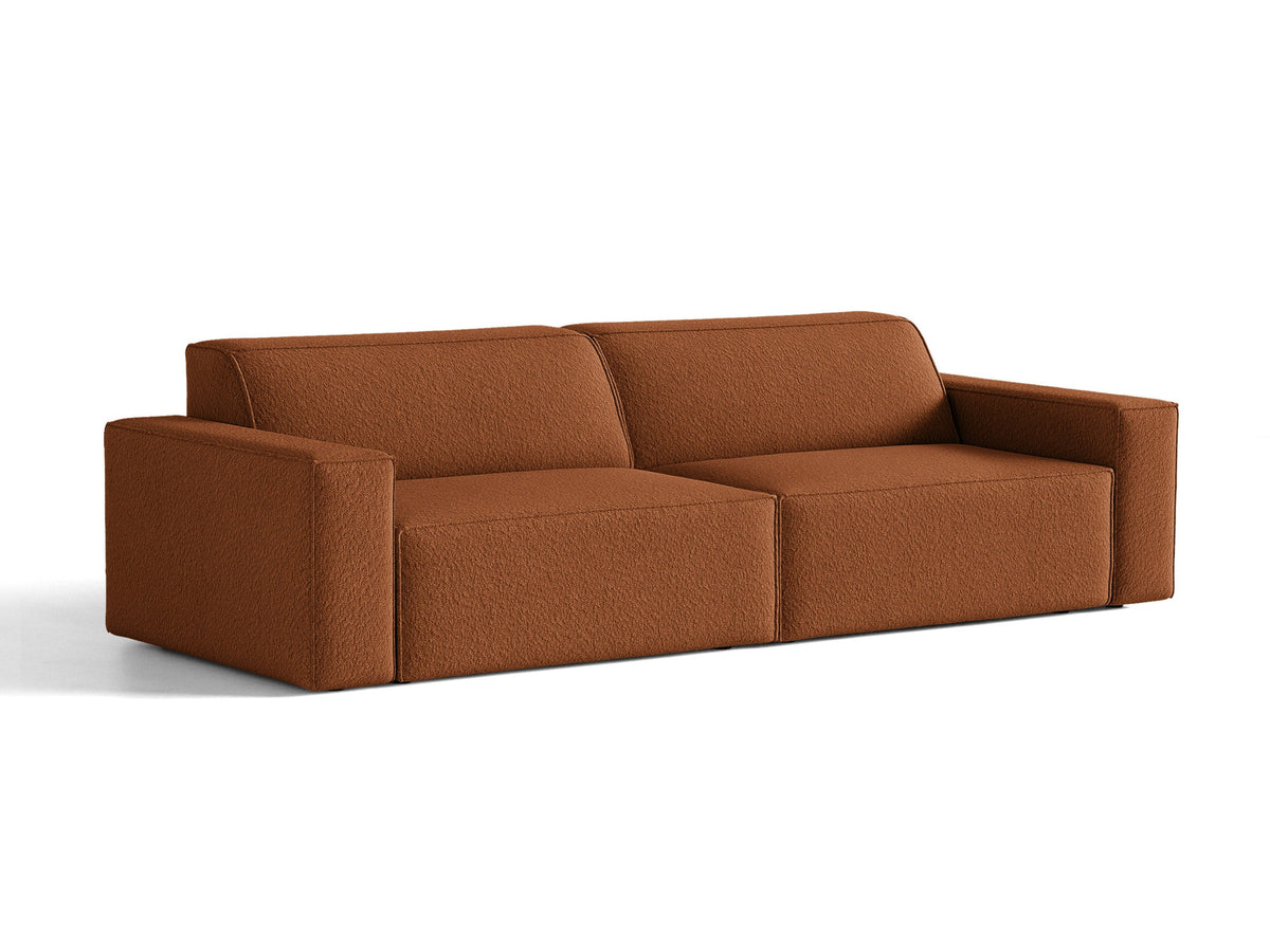 Jodie Boucle modulares Sofa 4 Sitzer in Terracotta-Baloo präsentiert im Onlineshop von KAQTU Design AG. 4er Sofa ist von Micadoni