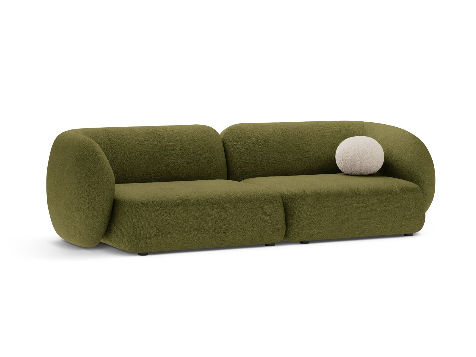 Elegantes 4-Sitzer Sofa Kate in Dunkelolivgrün, ideal für moderne Wohnräume, präsentiert von Micadoni im KAQTU Onlineshop.