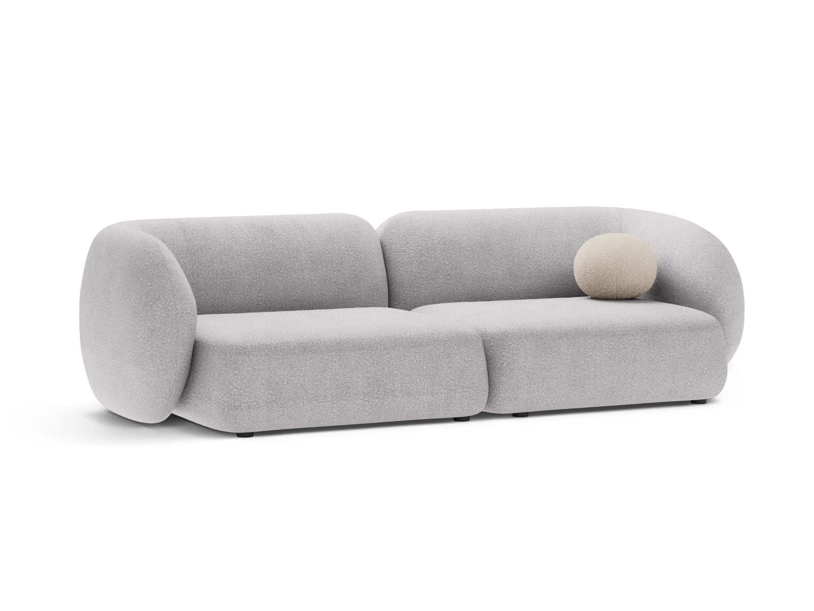 Elegantes 4-Sitzer Sofa Kate in hellem Grau, ideal für moderne Wohnräume, erhältlich bei KAQTU Design AG.