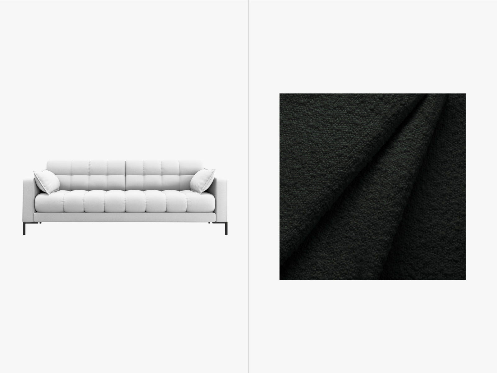 Mamaia Sofa 4 Sitzer in Black/Schwarz-Baloo präsentiert im Onlineshop von KAQTU Design AG. 4er Sofa ist von Micadoni