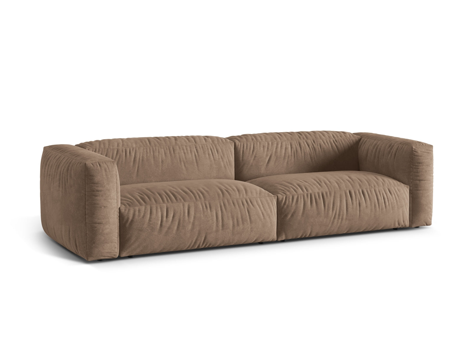 Elegantes Martina 4-Sitzer Sofa in Dunkelbeige von Micadoni, ideal für stilvolle Wohnräume und gemütliche Abende.