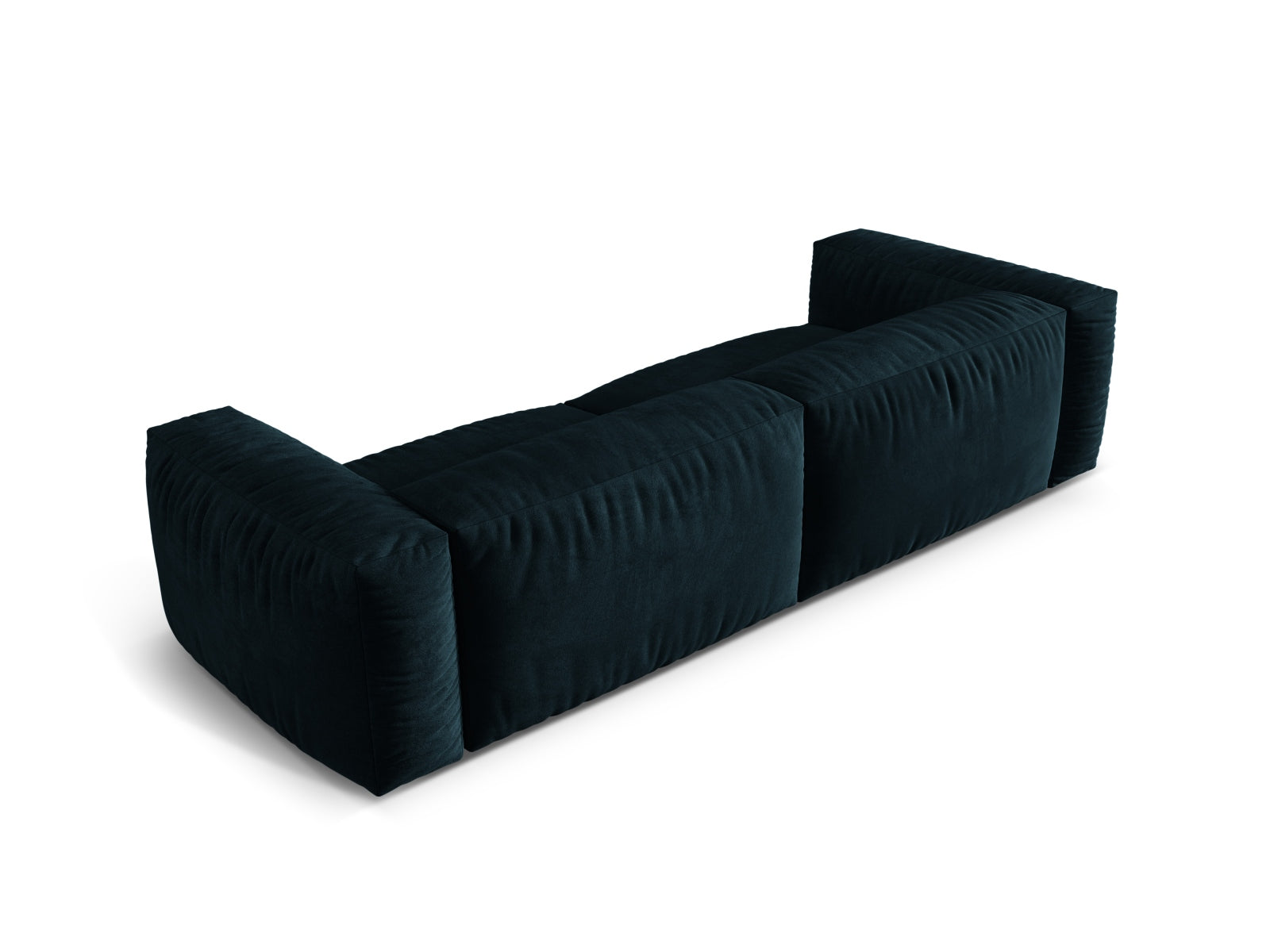 Modernes 4-Sitzer Sofa Martina in edlem Petrol, perfekt für gemütliche Wohnzimmer. Flexibles, modulares Design von Micadoni.