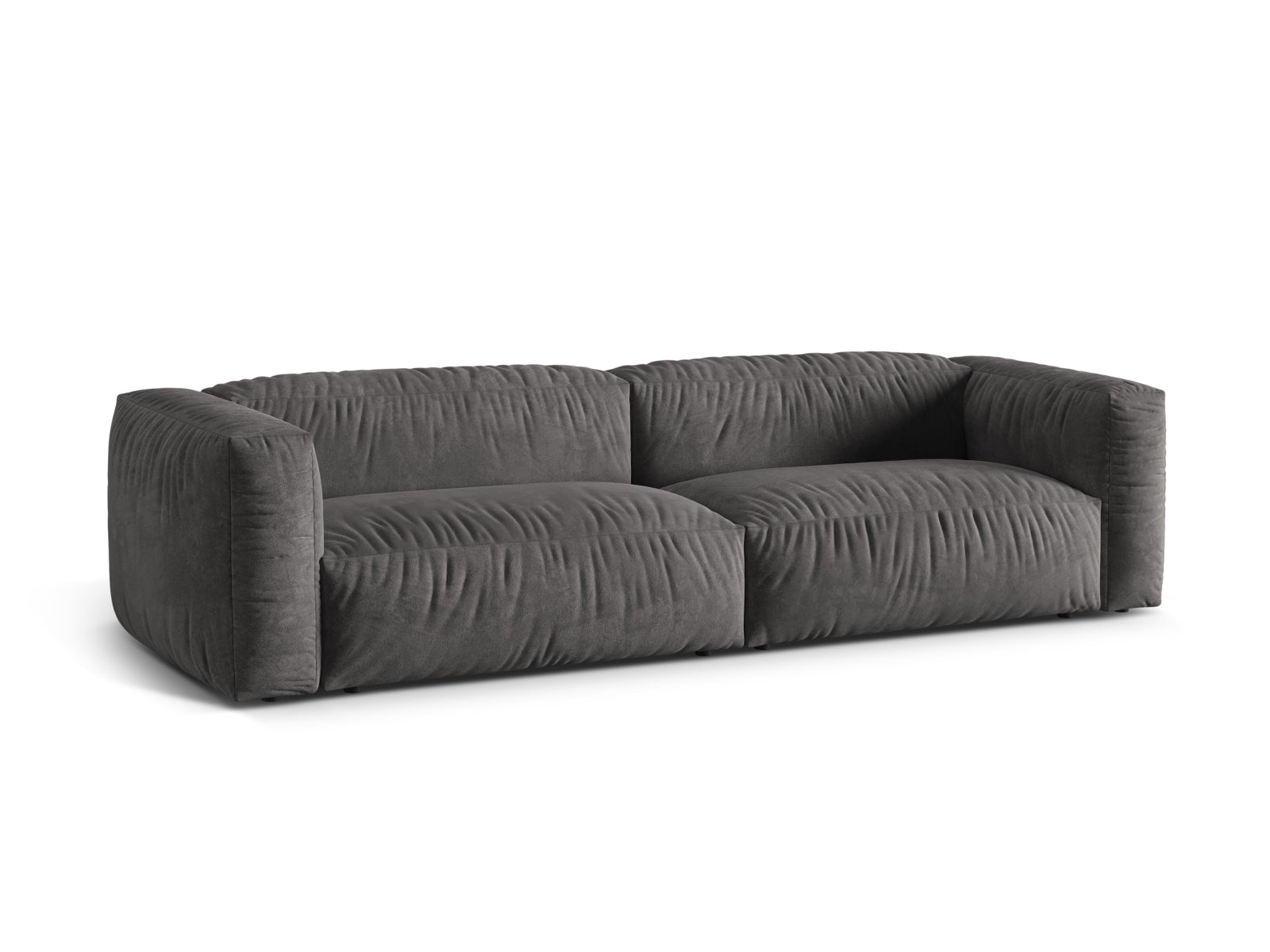 Elegantes Martina 4-Sitzer Sofa in Grey-Vogue, ideal für modernes Wohnen. Modulares Design von Micadoni für vielseitige Raumgestaltung.