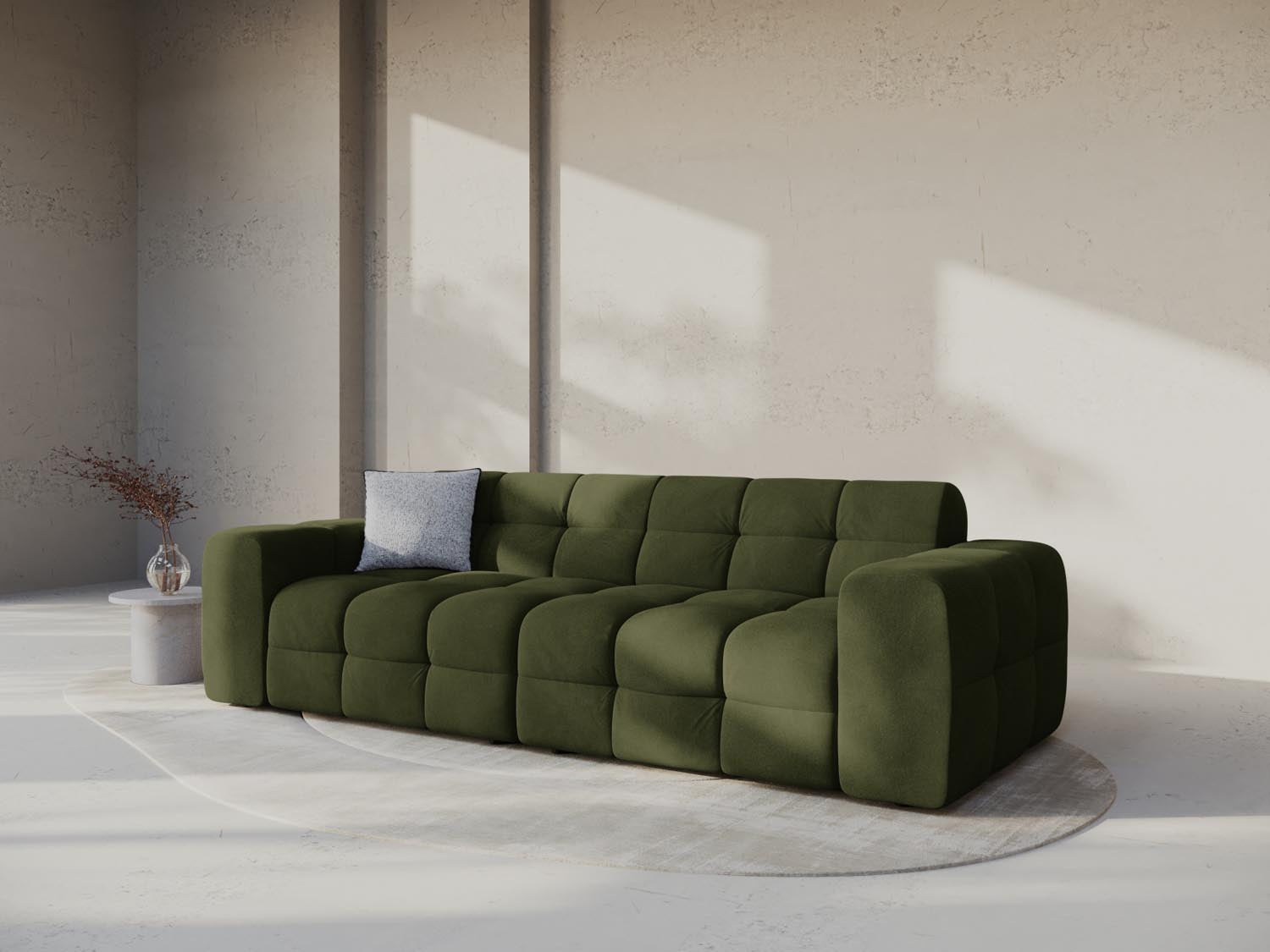 Erleben Sie das Kendal Velour Sofa 4 Sitzer von Micadoni – elegantes Design, erstklassiger Komfort und perfekte Gemütlichkeit für Ihr Zuhause.