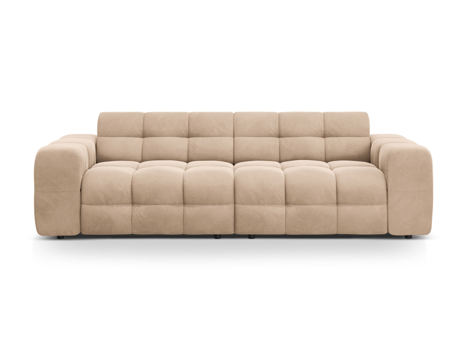 Kendal Velour Sofa 4 Sitzer in Almond Beige präsentiert im Onlineshop von KAQTU Design AG. 4er Sofa ist von Micadoni