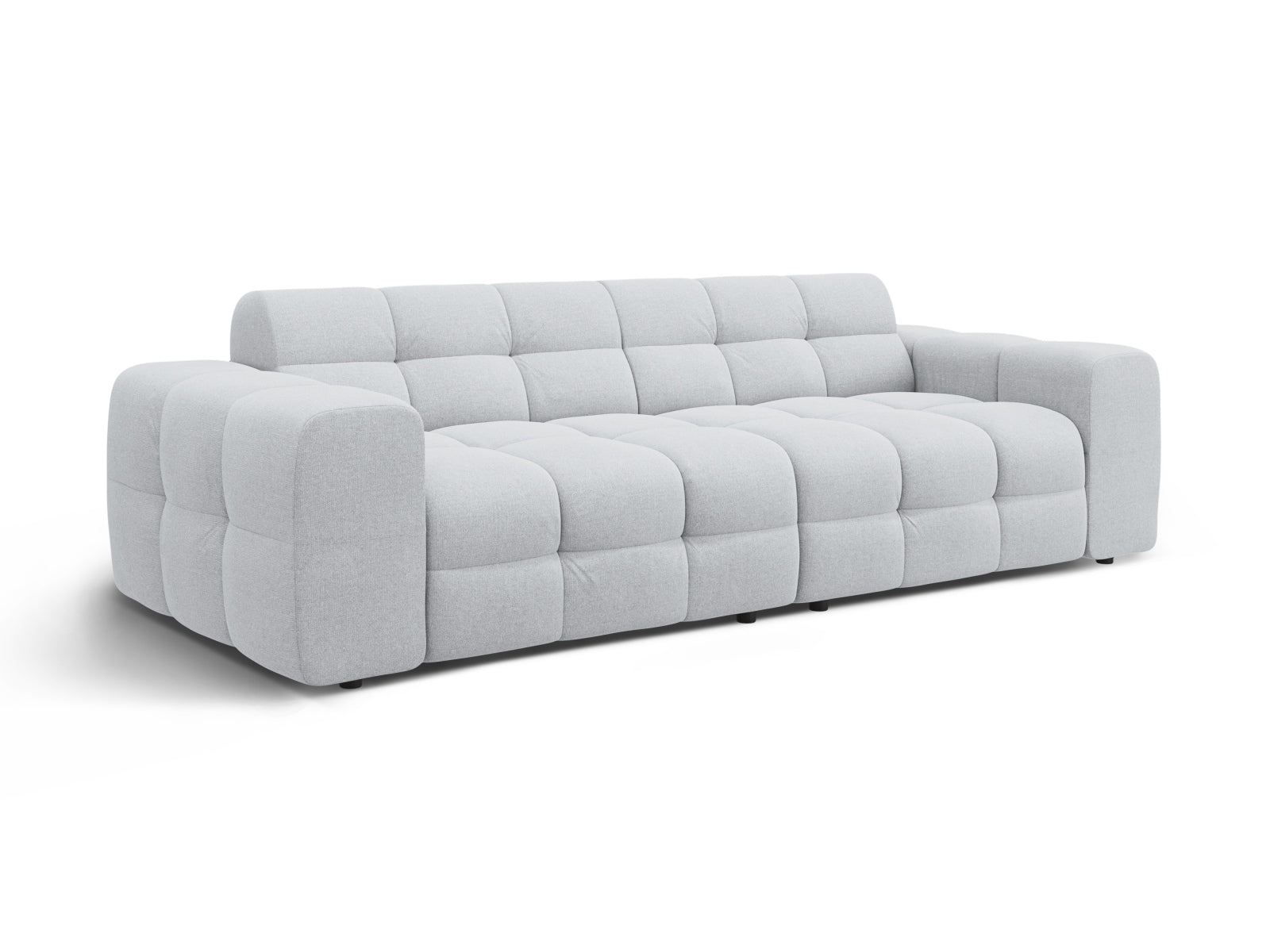 Modernes Kendal 4-Sitzer Sofa in sanftem Grau, perfekt für stilvolle Wohnräume und entspannte Abende mit Freunden und Familie.
