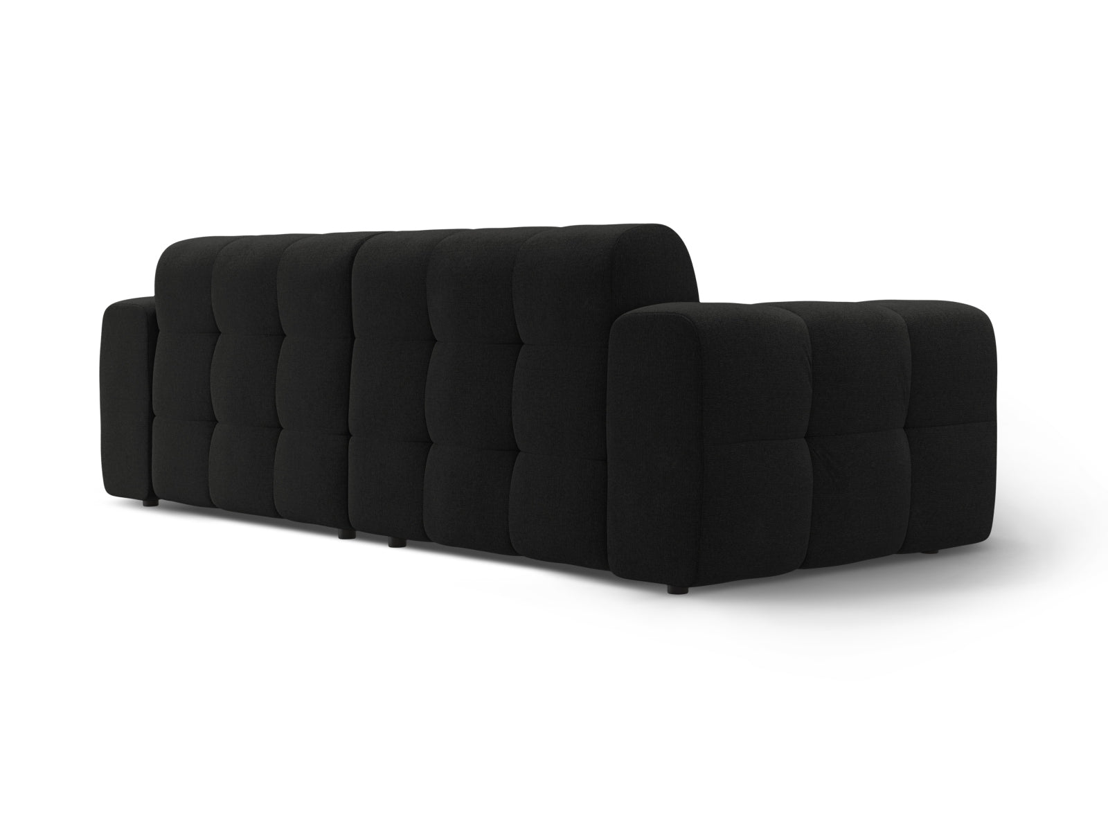 Elegantes Kendal 4-Sitzer Sofa in Schwarz, ideal für moderne Wohnräume und gesellige Abende mit Familie und Freunden.