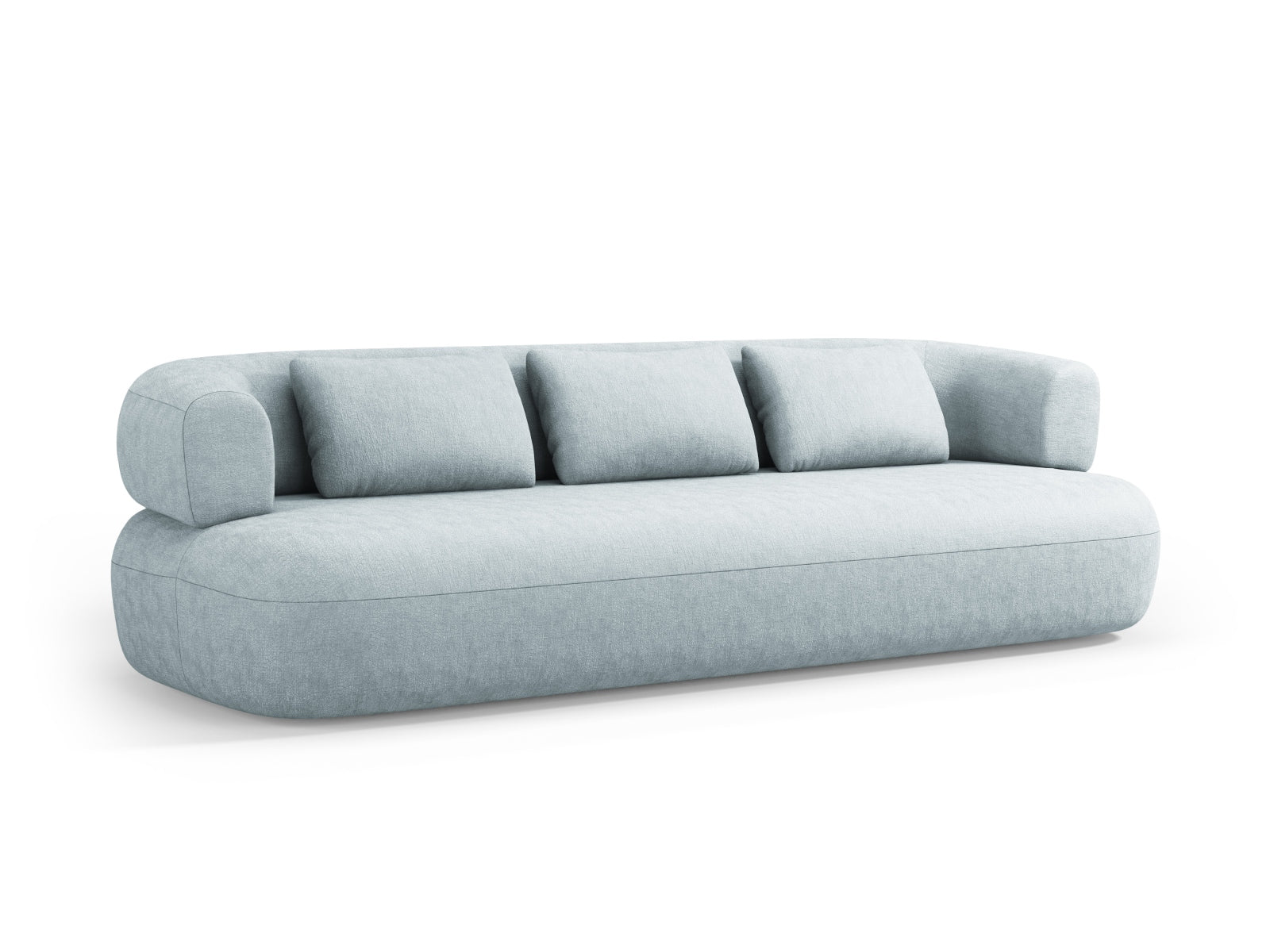 Elegantes Jenny Sofa für 4 Personen in sanftem Hellblau, ideal für stilvolle Wohnräume. Hochwertige Verarbeitung von Micadoni.