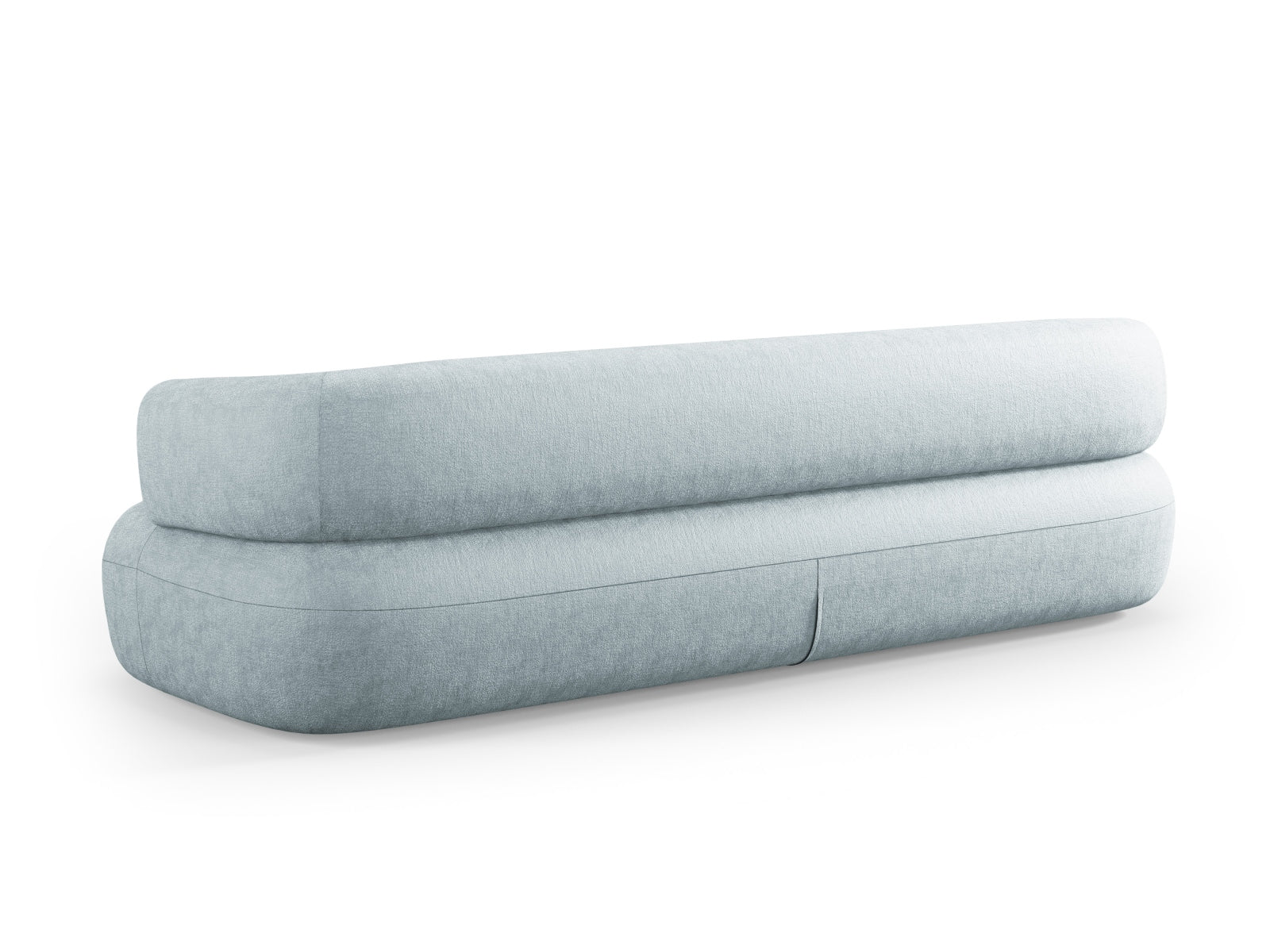 Modernes 4-Sitzer Jenny Sofa in zartem Hellblau, perfekt für gemütliche Wohnzimmer. Hochwertige Materialien und stilvolles Design von Micadoni.