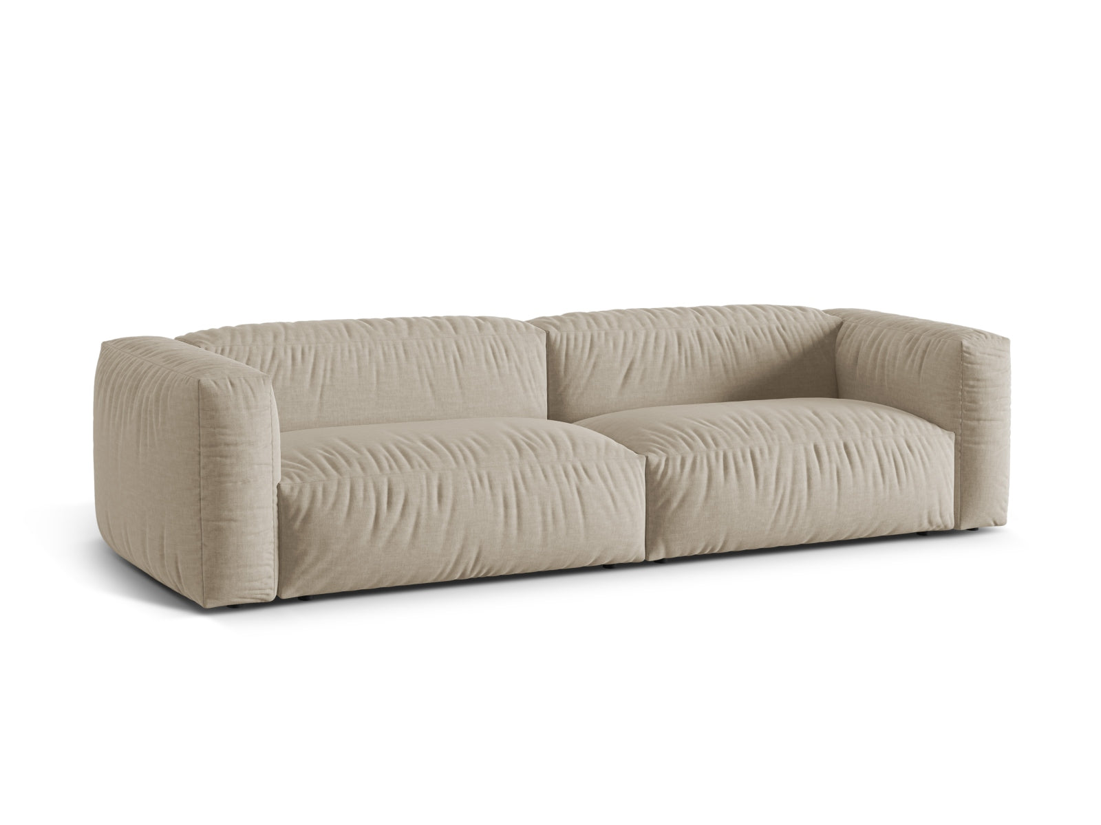 Elegantes Martina Modulares Sofa für 4 Personen in hellem Beige, ideal für stilvolle Wohnräume. Hochwertige Verarbeitung von Micadoni.