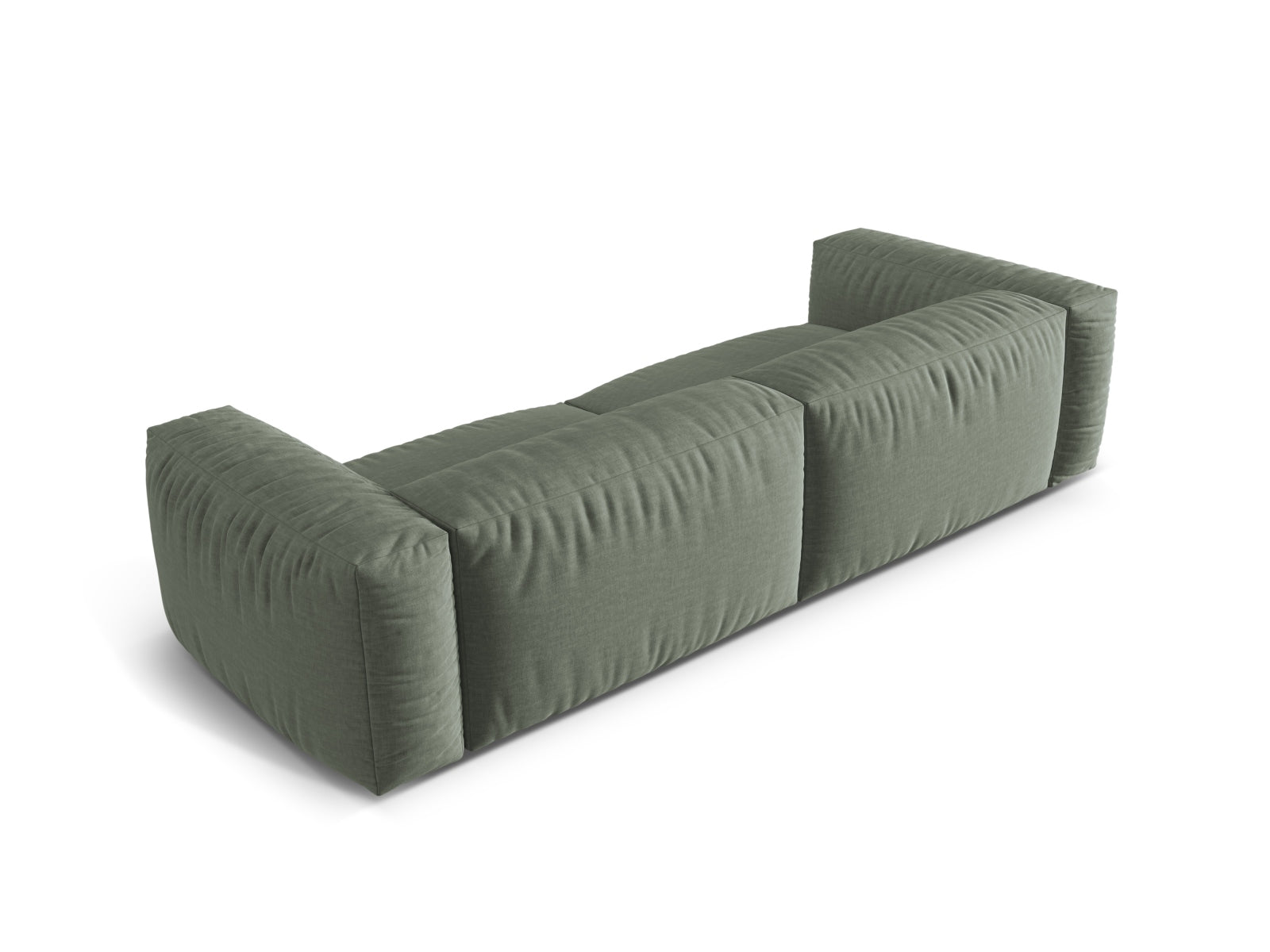 Stylisches Martina Modulares Sofa für 4 Personen in edlem Moosgrün, perfekt für zeitgemäße Wohnkonzepte und entspannte Stunden.