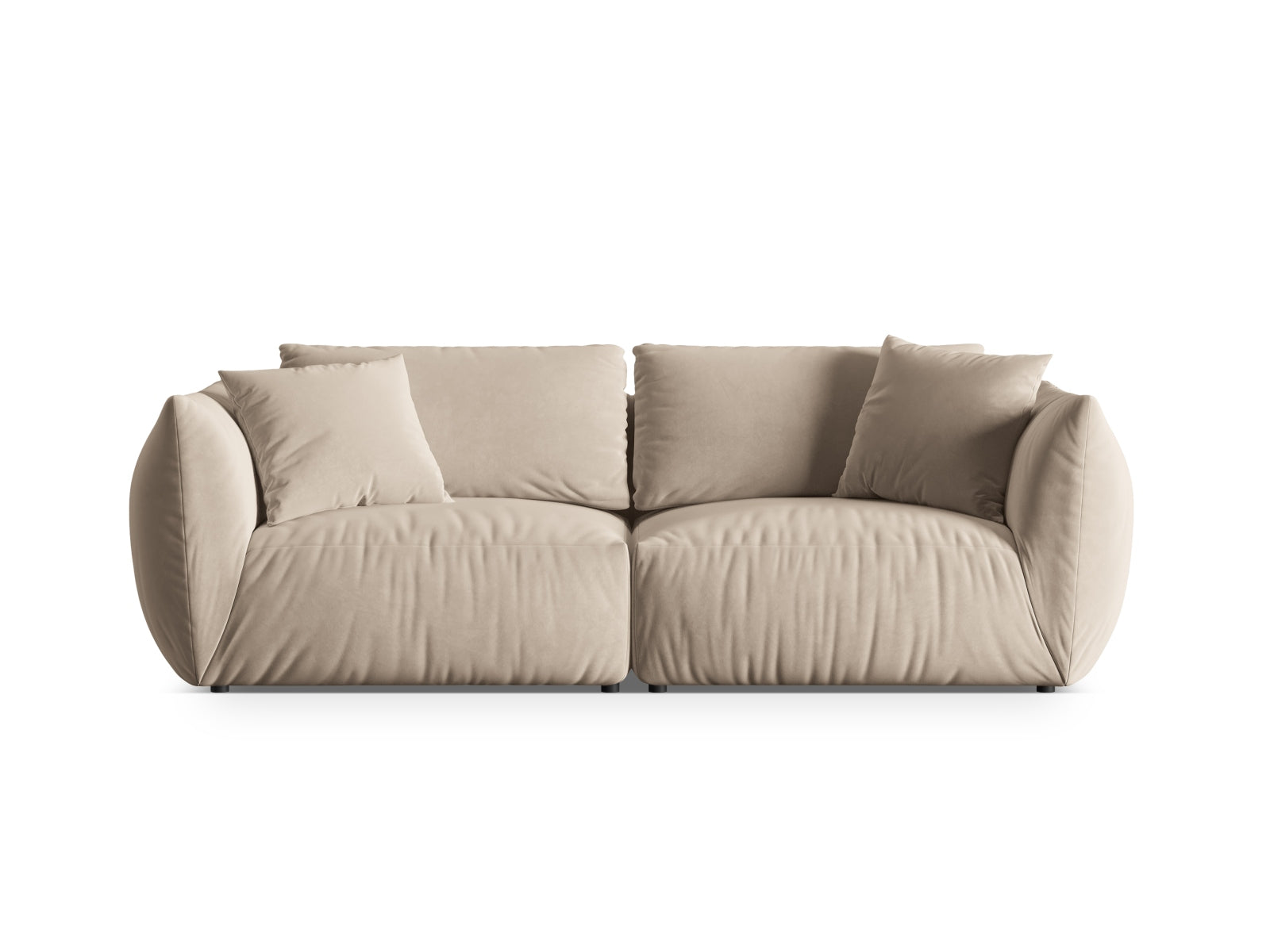 Chris Velour Modular Sofa 4 Sitzer in Ecru präsentiert im Onlineshop von KAQTU Design AG. 4er Sofa ist von Micadoni